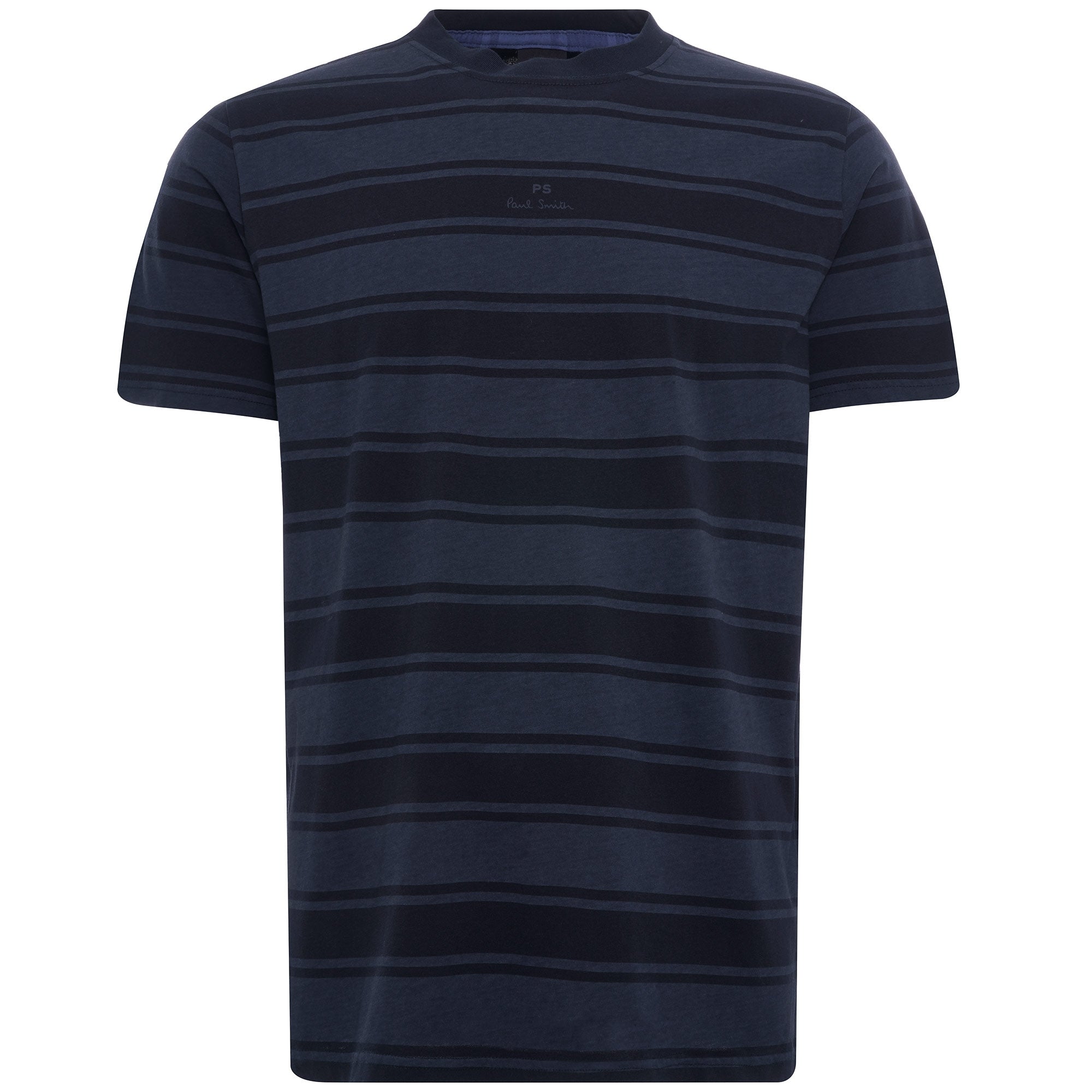 Stripe PS Logo Organic-Cotton T-Shirt - Dark Navy