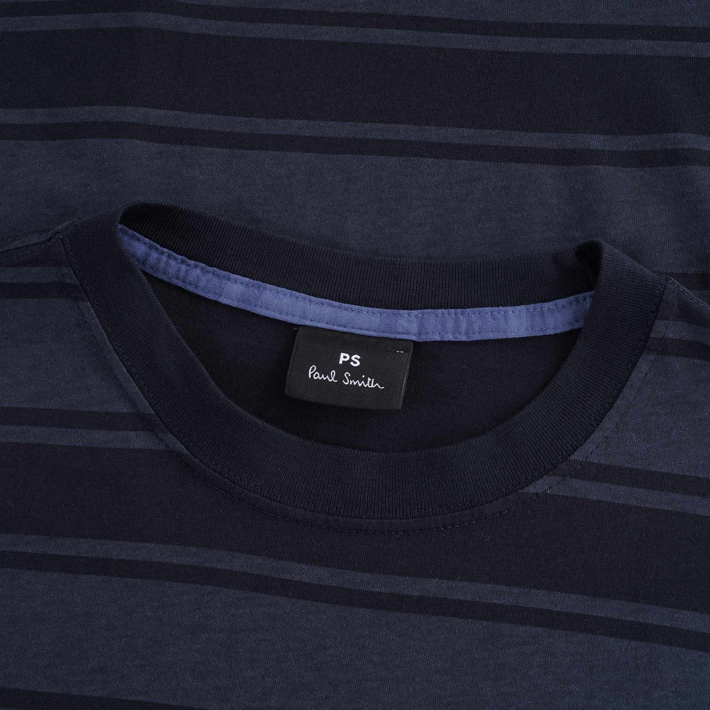 Stripe PS Logo Organic-Cotton T-Shirt - Dark Navy