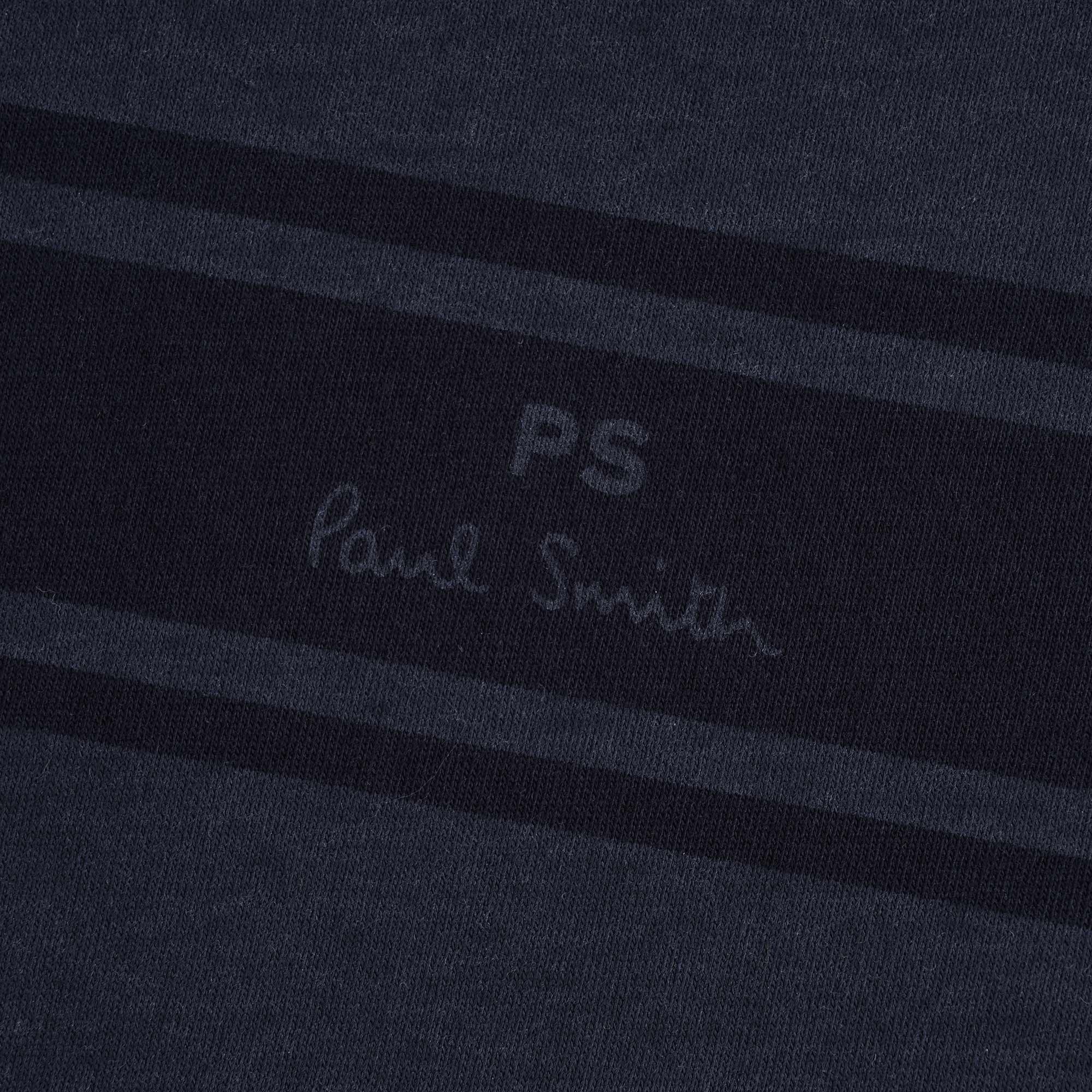 Stripe PS Logo Organic-Cotton T-Shirt - Dark Navy