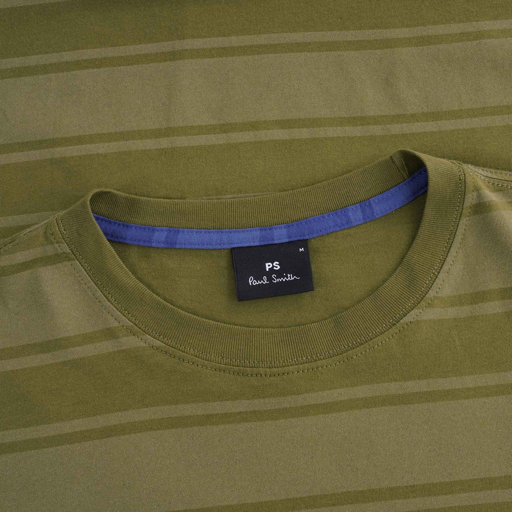 Stripe PS Logo Organic-Cotton T-Shirt - Green