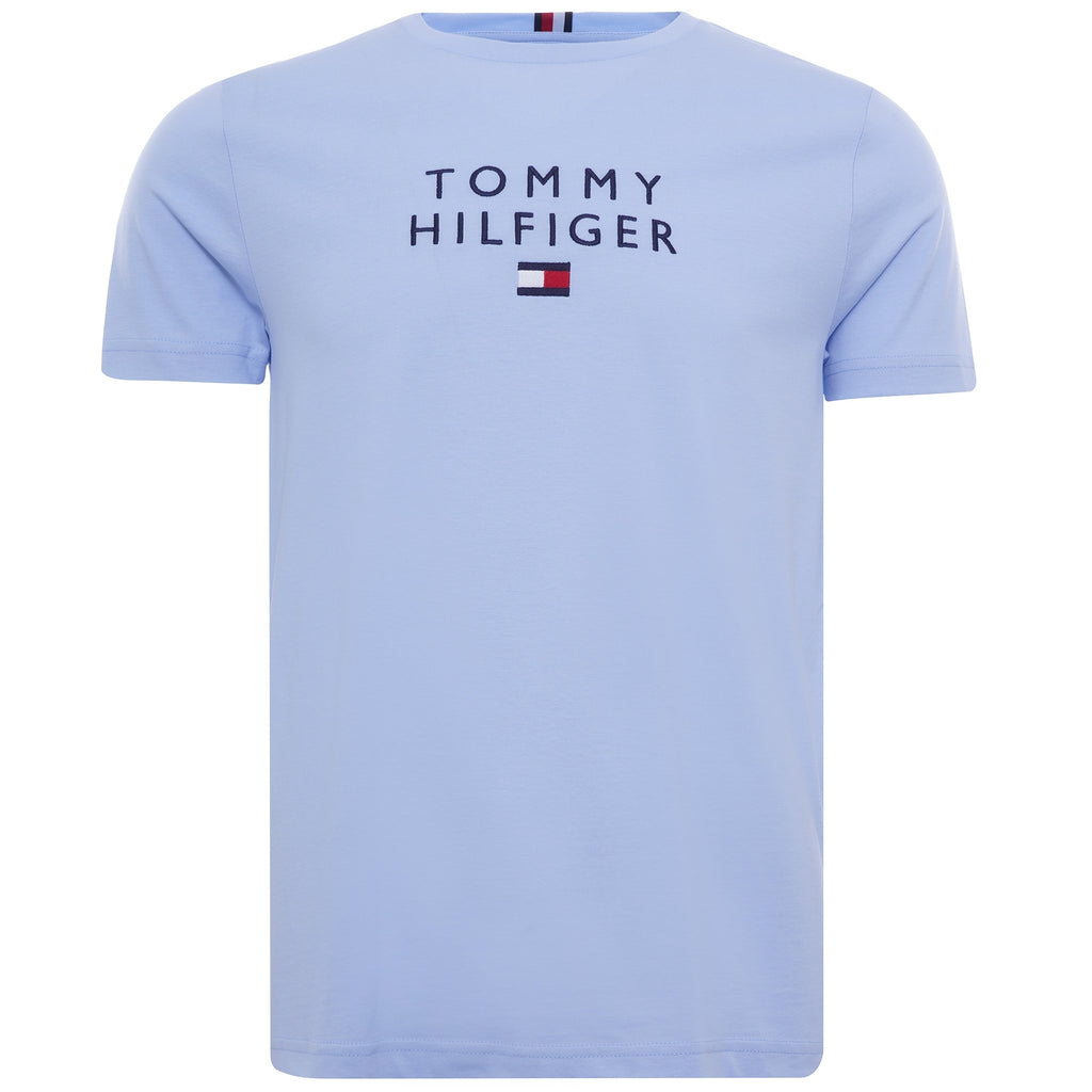 Logo Embroidery T-Shirt - Sweet Blue