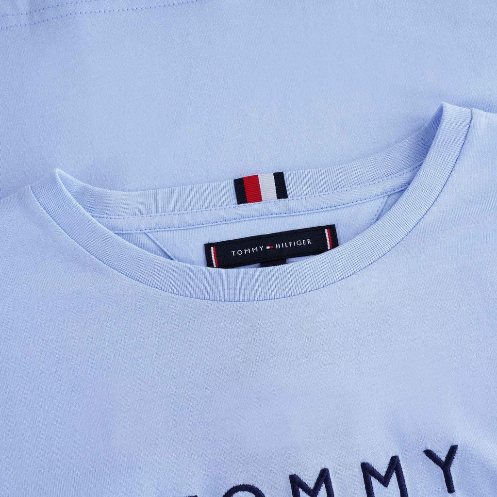 Logo Embroidery T-Shirt - Sweet Blue