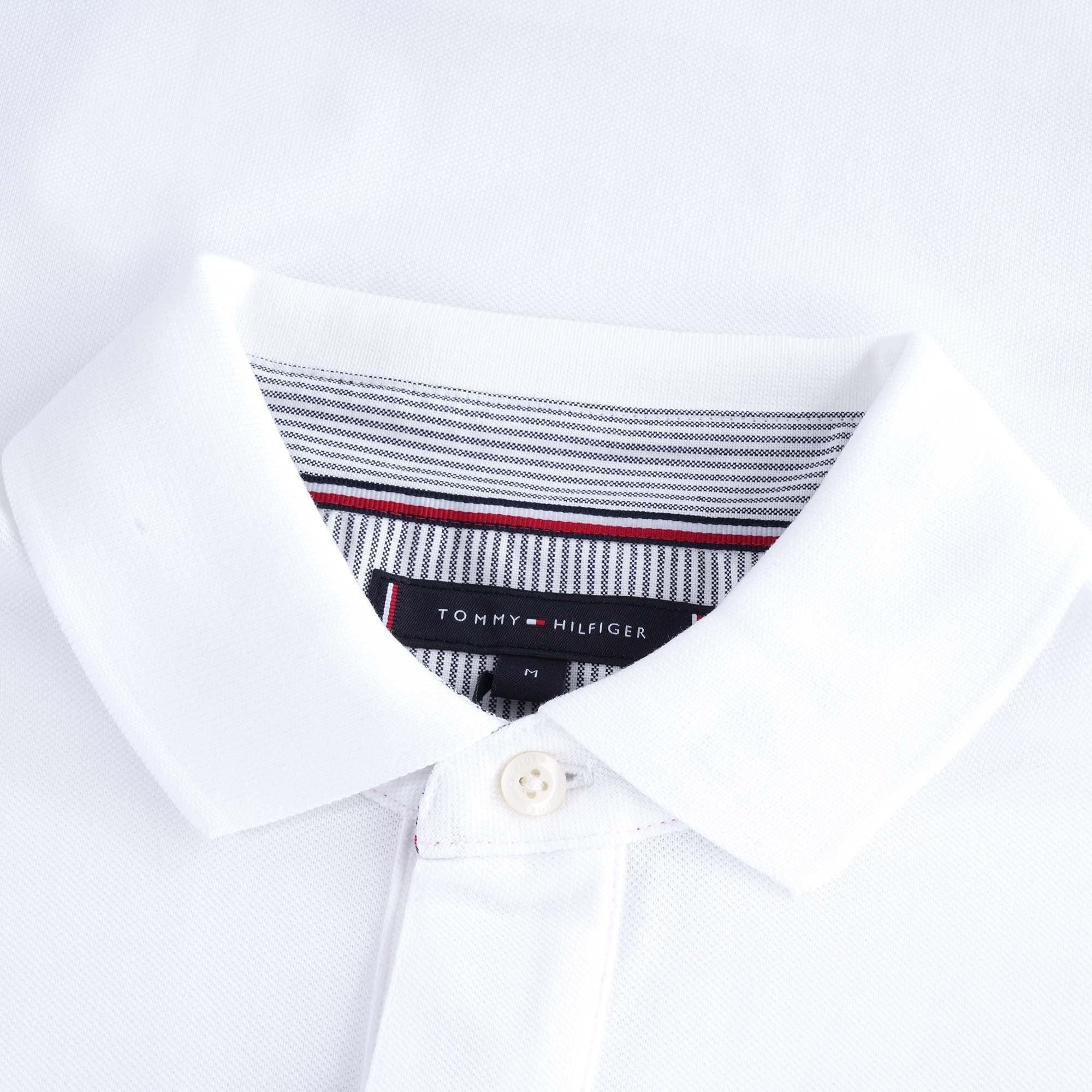 Flag Cotton Polo - White