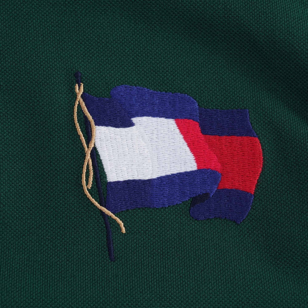 Flag Cotton Polo - Sweet Blue