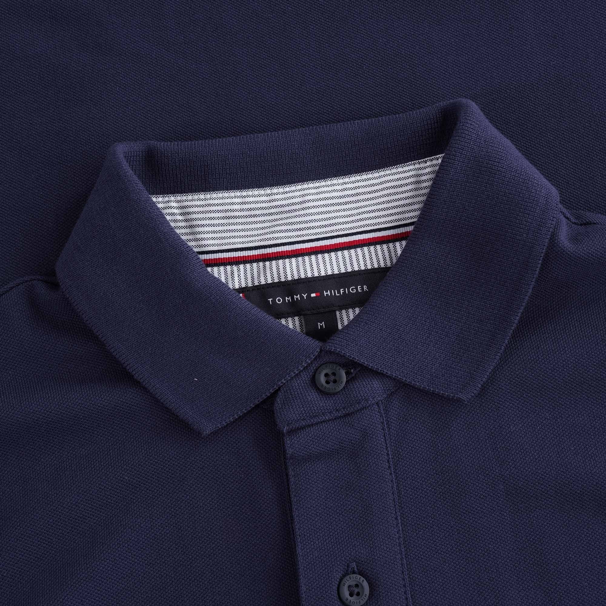 Flag Cotton Polo - Yale Navy