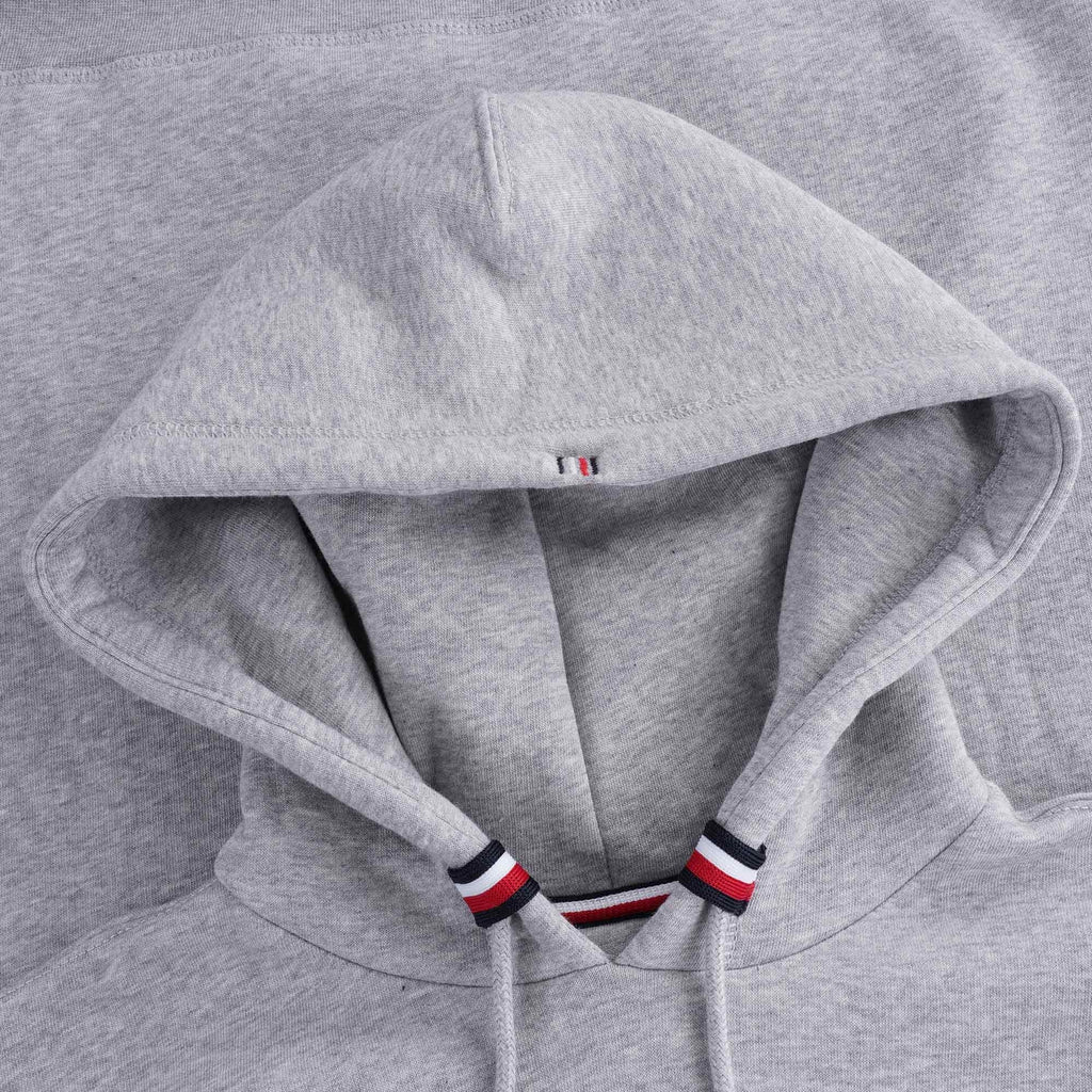 Flag Logo Embroidery Hoody - Grey