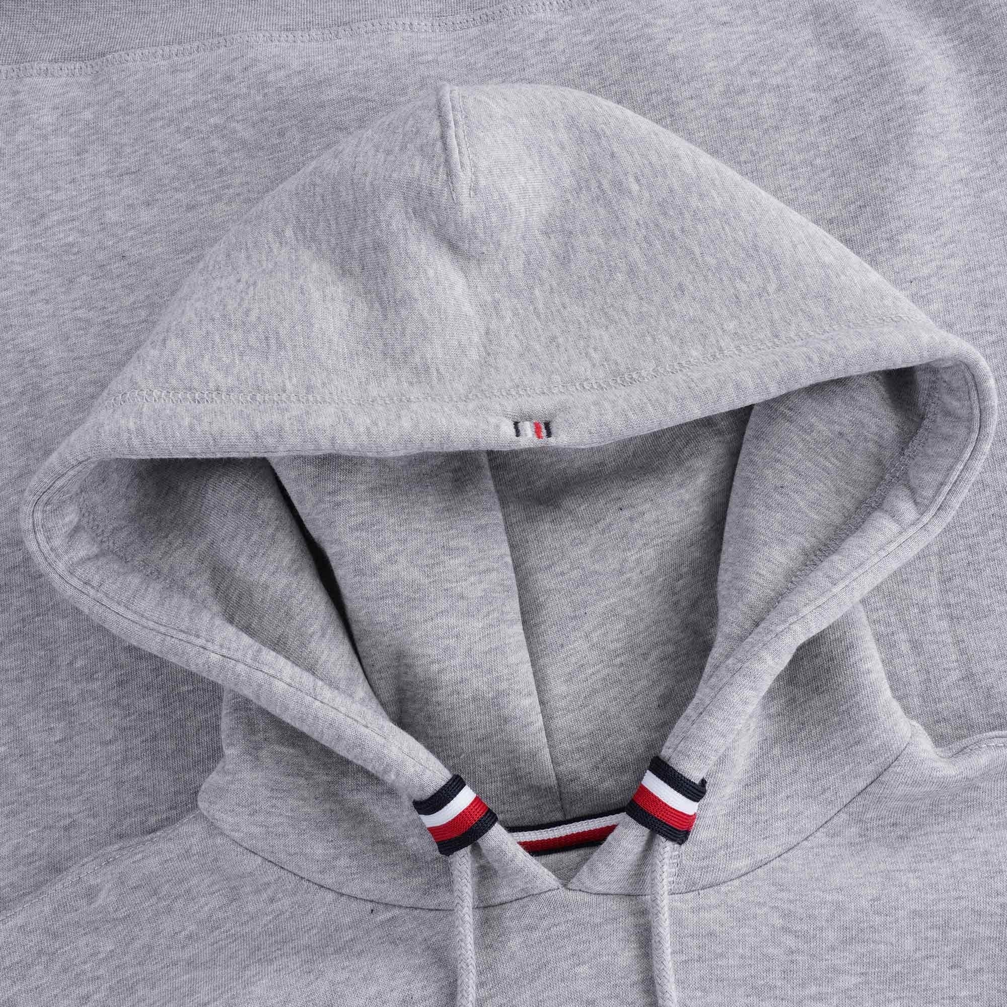 Flag Logo Embroidery Hoody - Grey