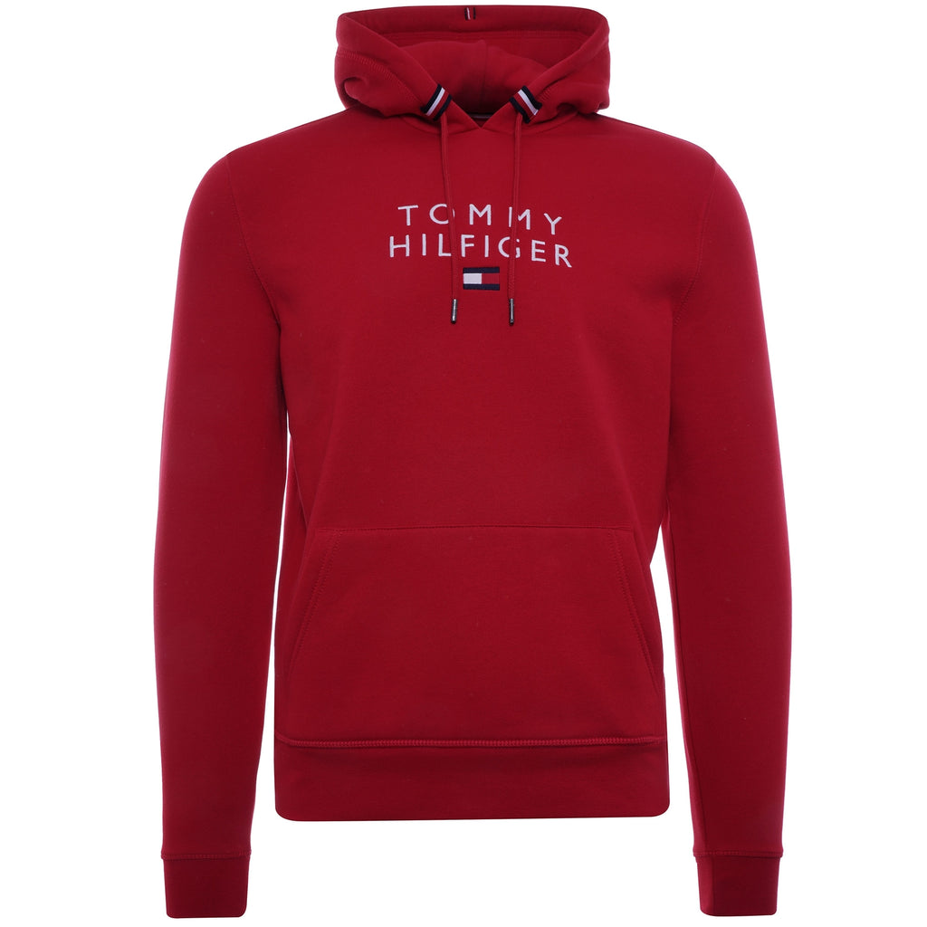 Flag Logo Embroidery Hoody - Primary Red