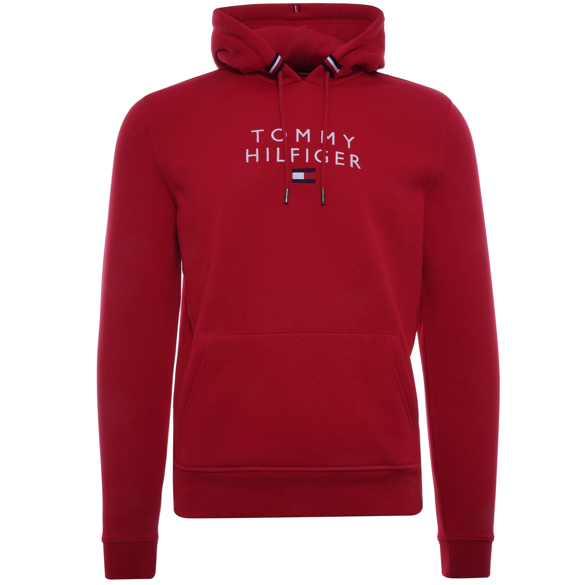 Flag Logo Embroidery Hoody - Primary Red