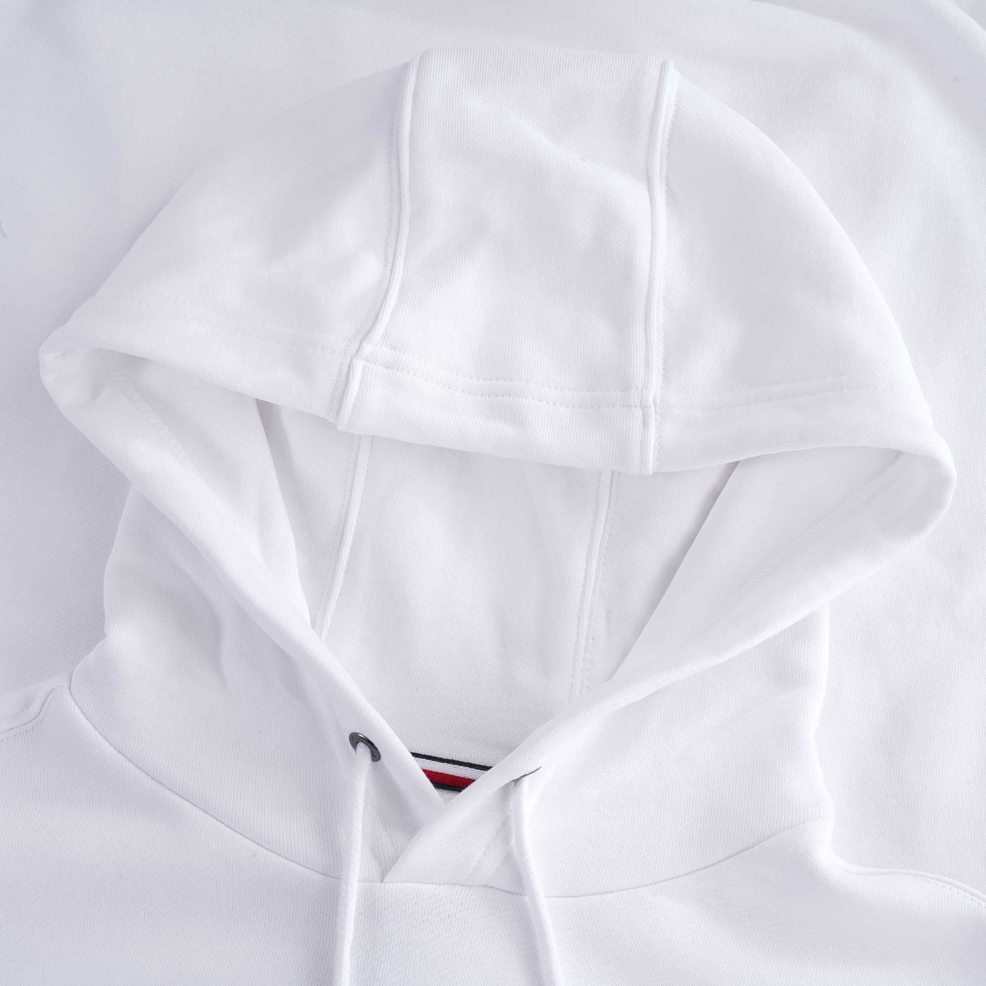 Flag Logo Embroidery Hoody - White