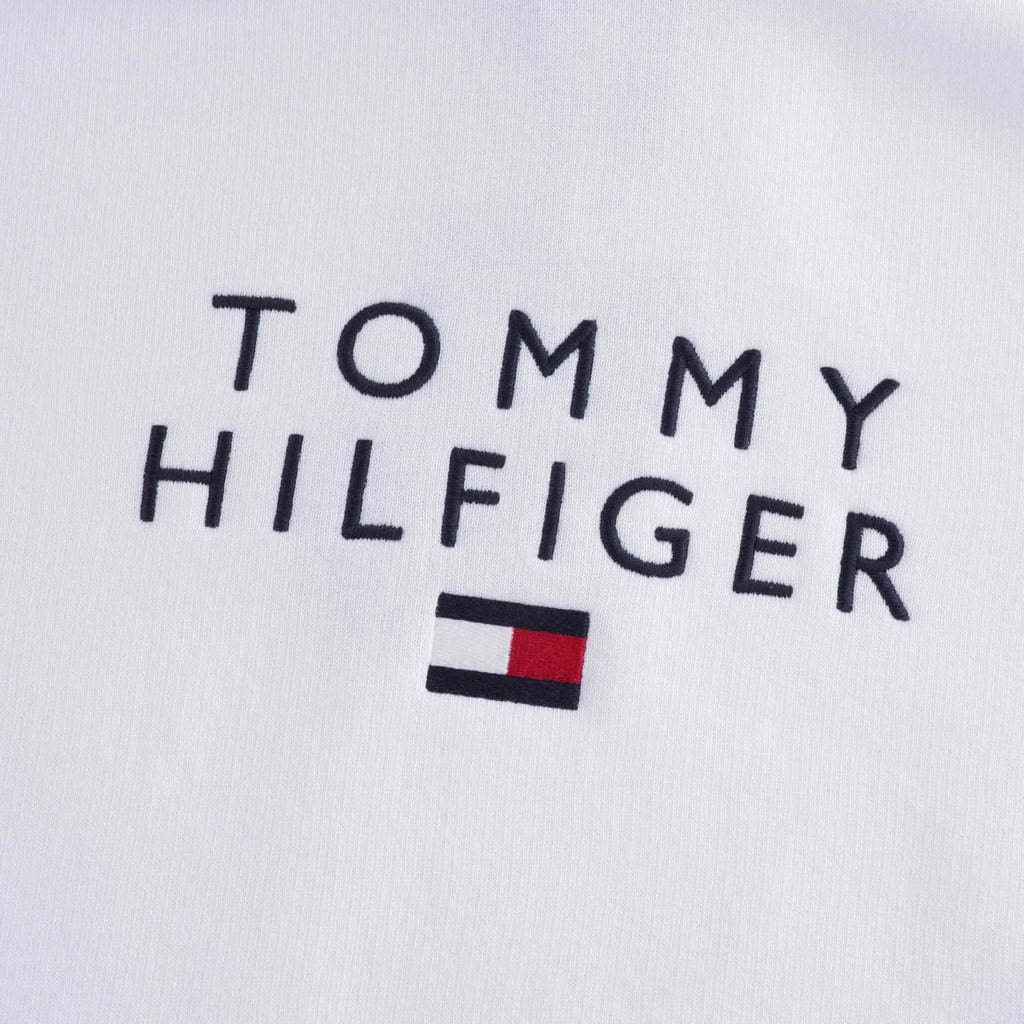 Flag Logo Embroidery Hoody - White