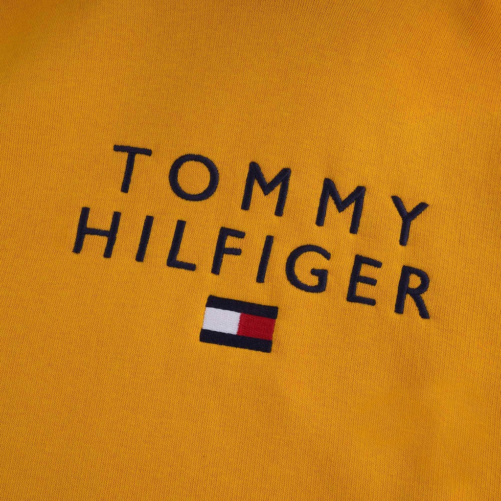 Flag Logo Embroidery Hoody - Yellow