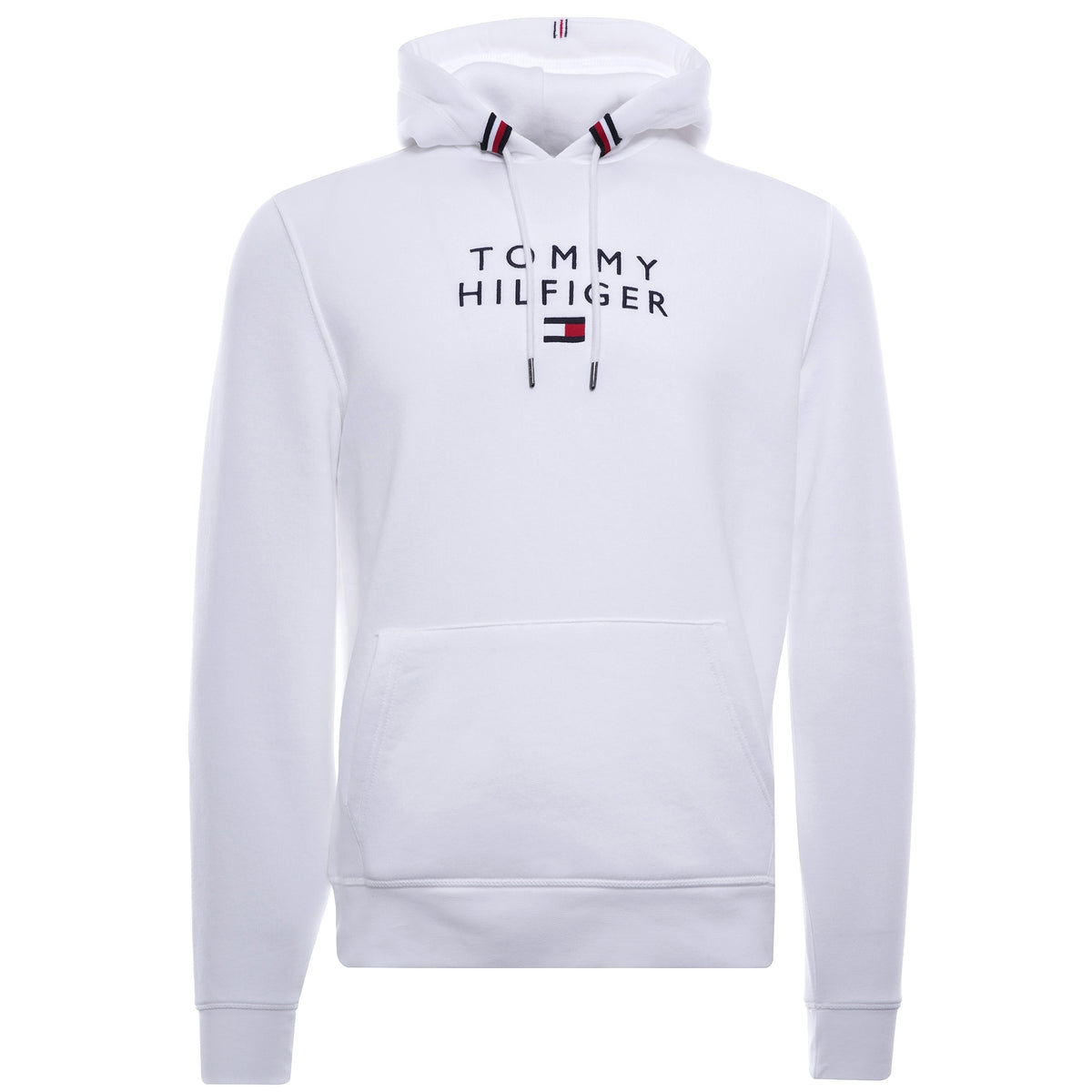 Tommy Hilfiger Flag Logo Embroidery Hoody - White – Stuarts London