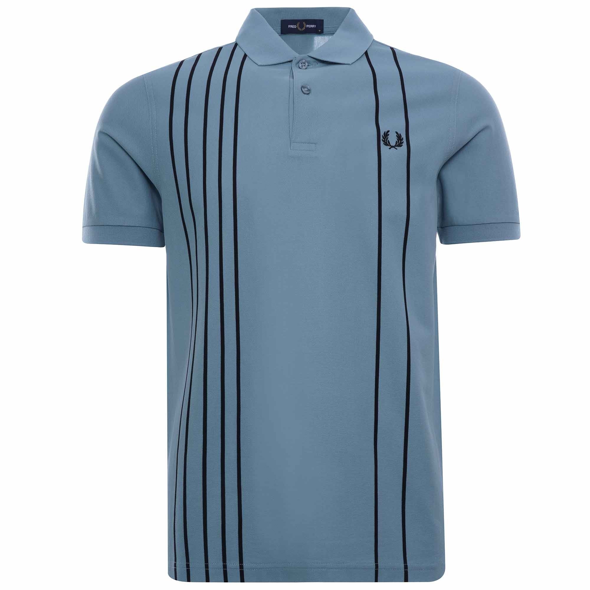 Refined Stripe Poloshirt - Blue