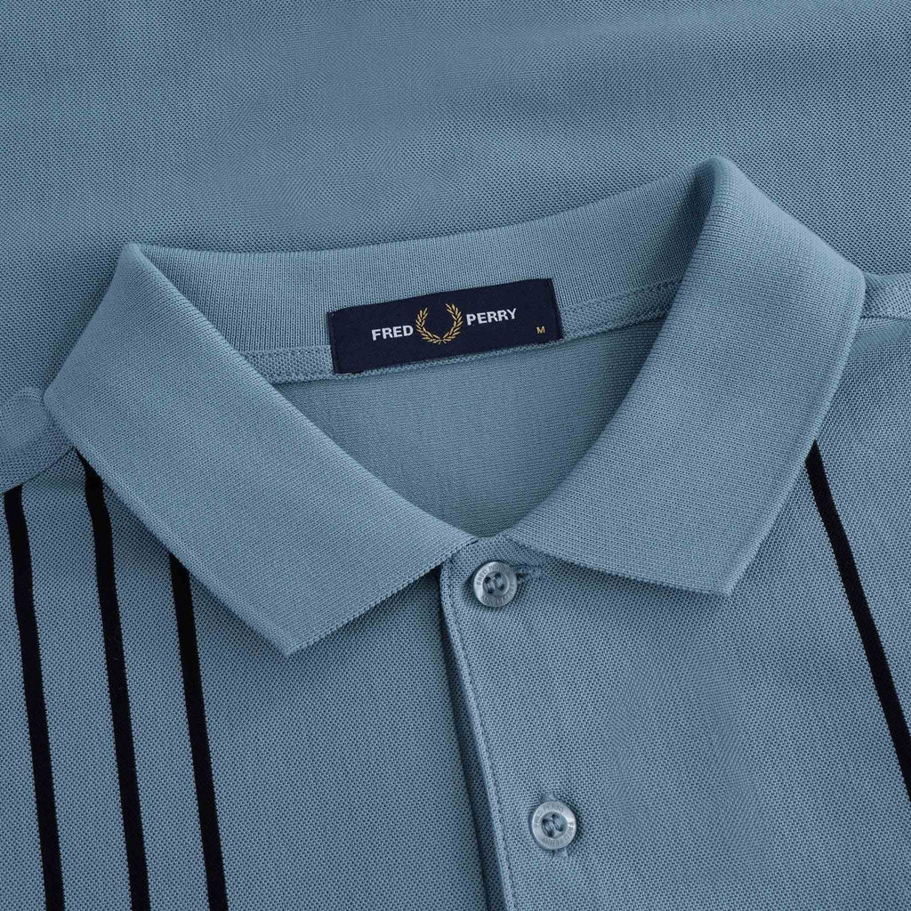 Refined Stripe Poloshirt - Blue