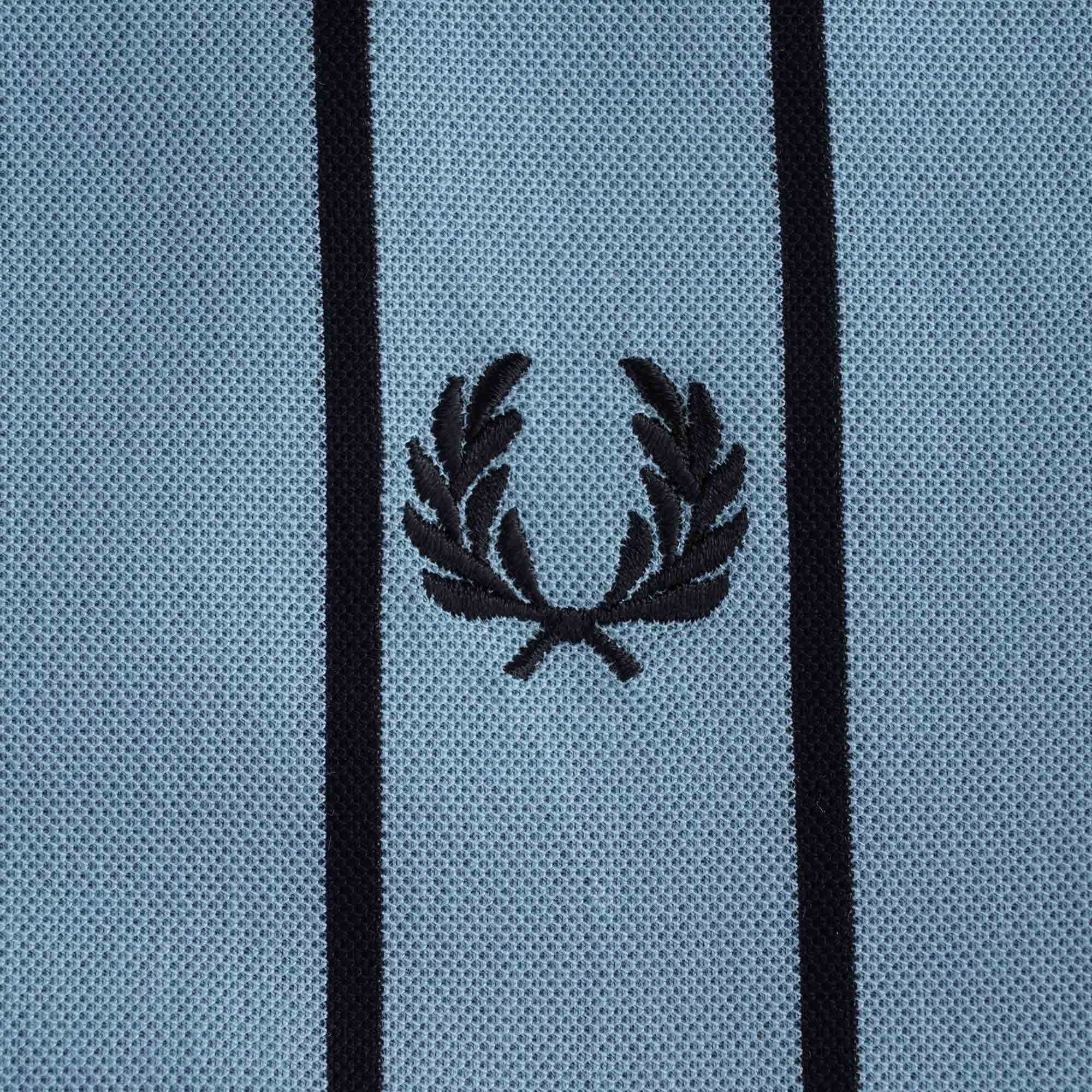 Refined Stripe Poloshirt - Blue