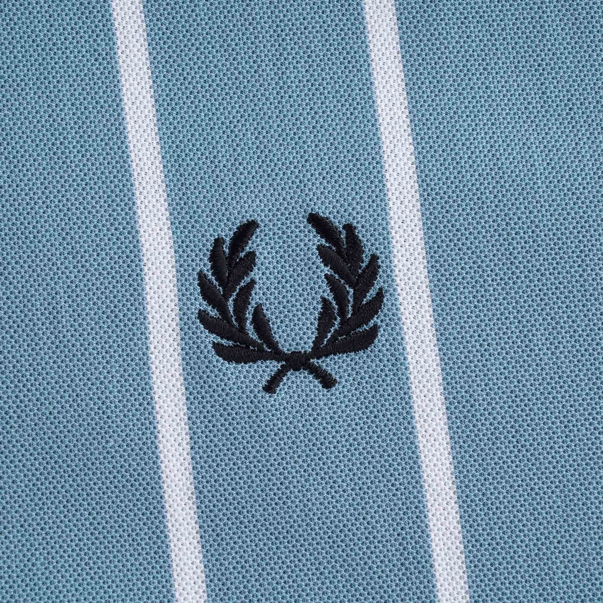 Refined Piqu Striped T-Shirt - Blue