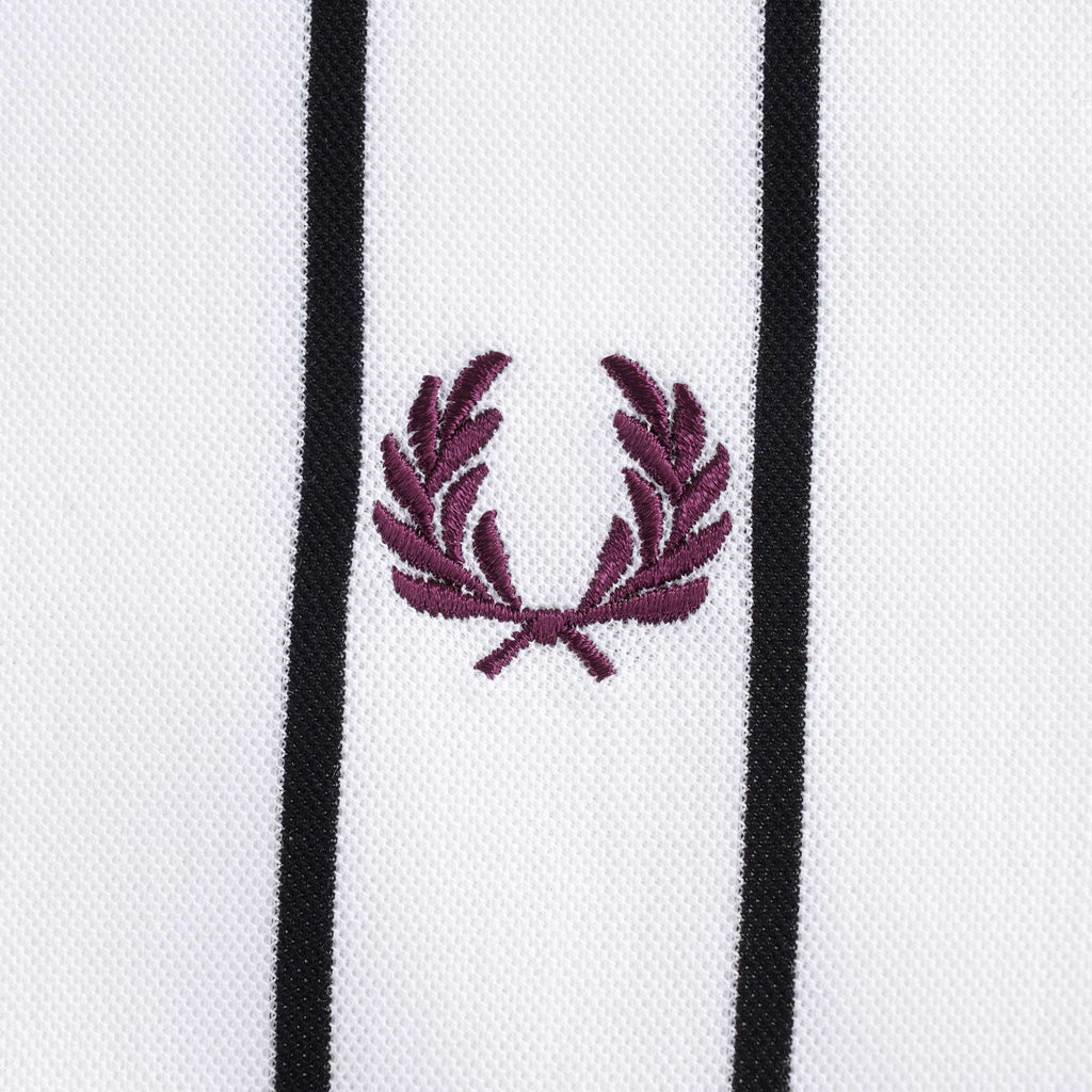 Refined Piqu Striped T-Shirt - Snow White