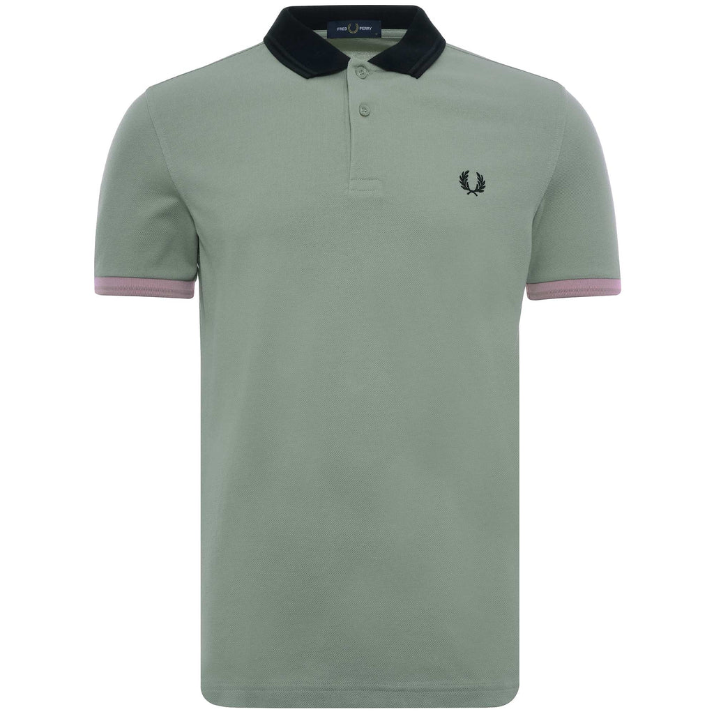 Contrast Trim Polo Shirt - Seagrass