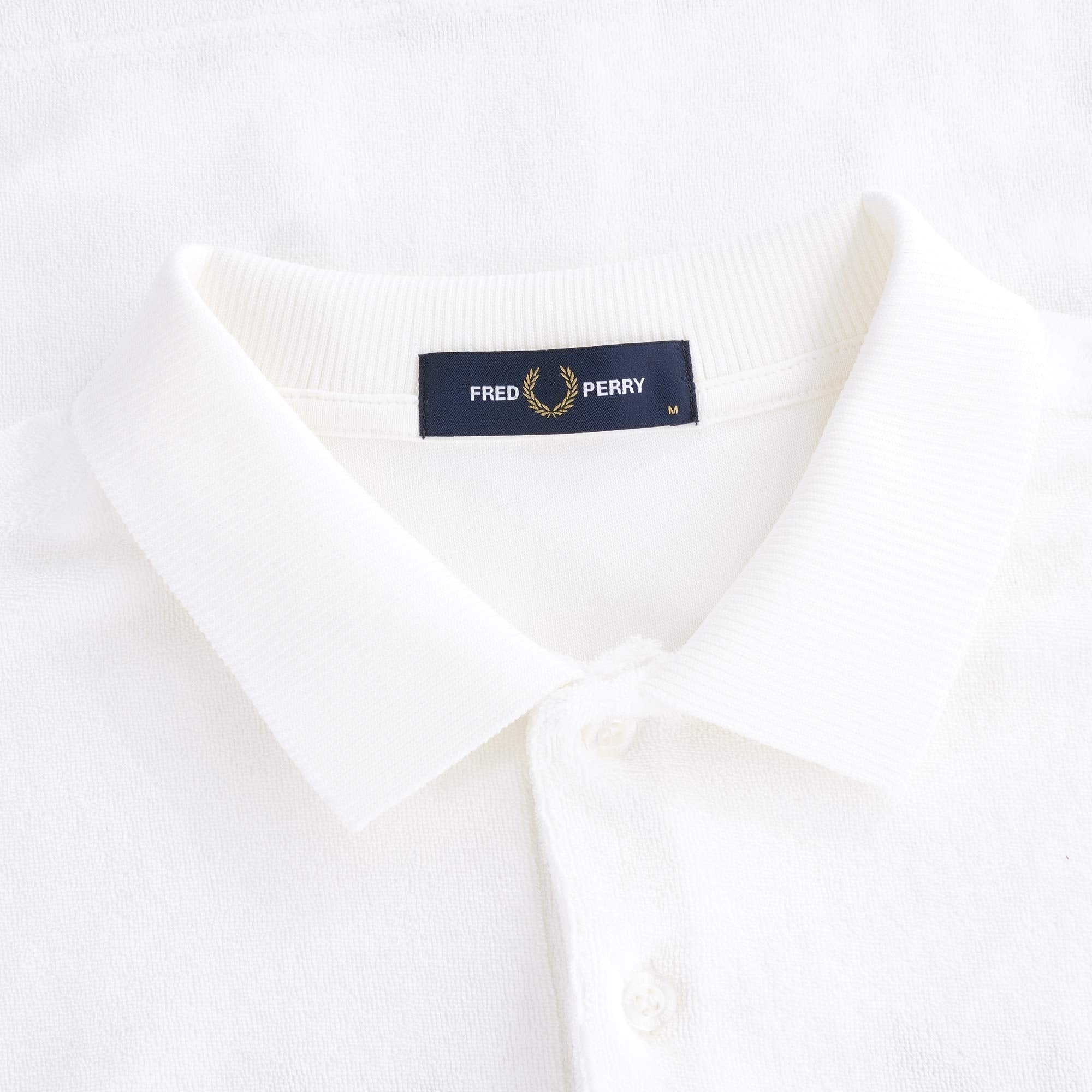 Towelling Polo Shirt - Snow White