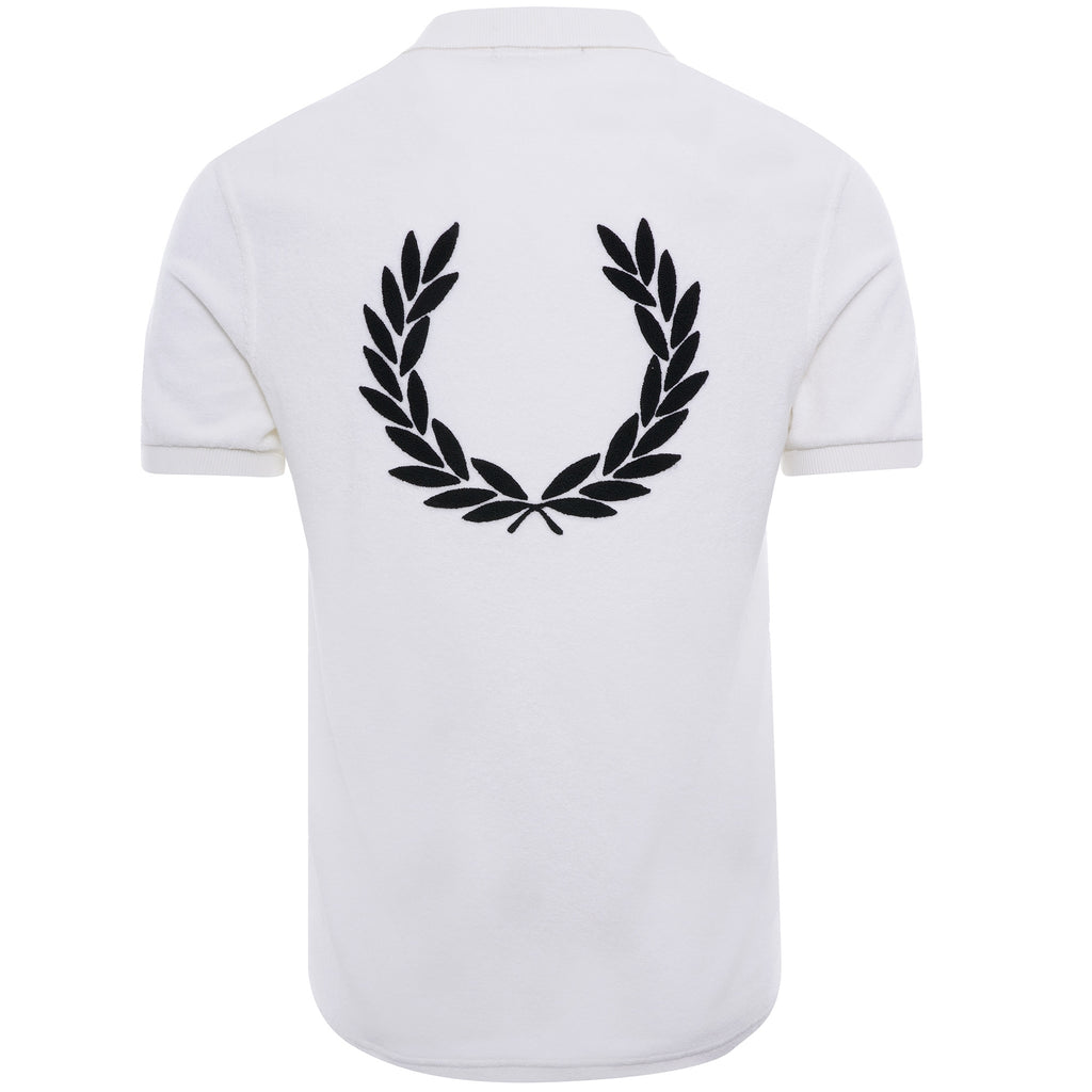 Towelling Polo Shirt - Snow White