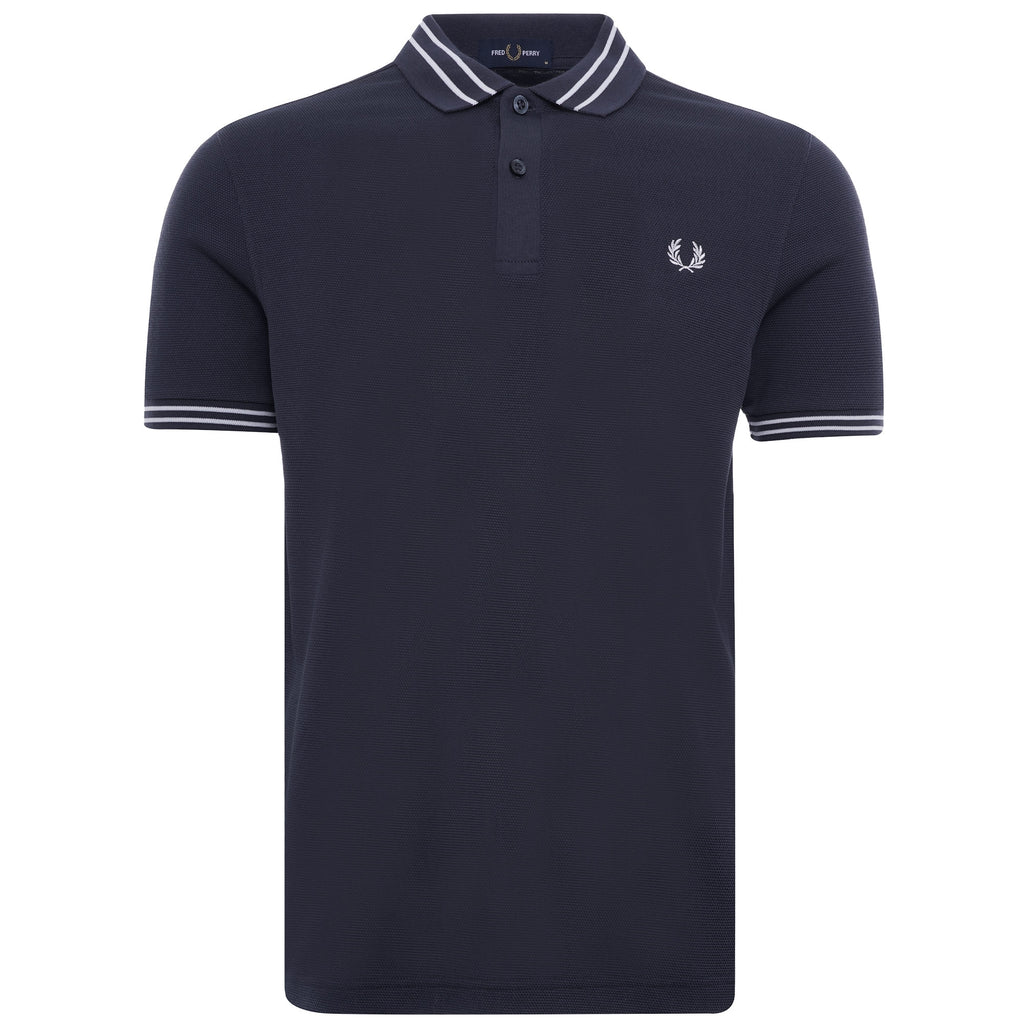 Textured Panel Polo Shirt - Dark Airforce