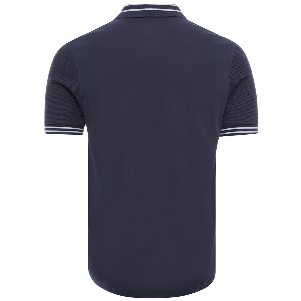 Textured Panel Polo Shirt - Dark Airforce
