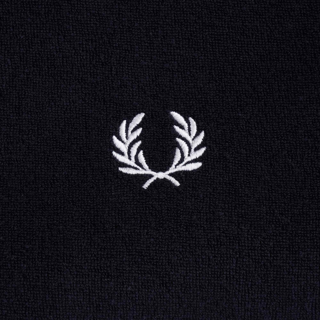Towelling Polo Shirt - Navy