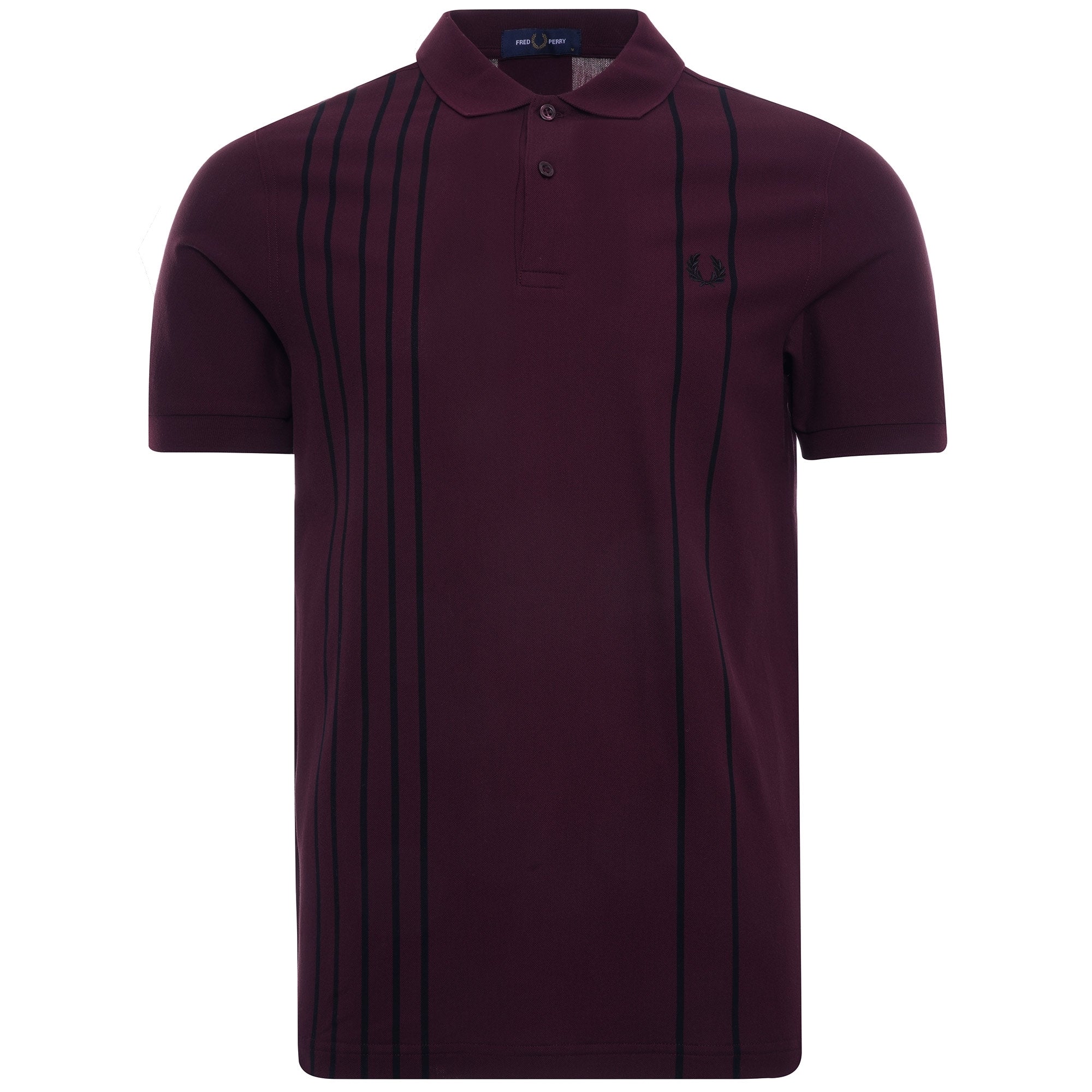 Refined Stripe Polo Shirt - Mahogany