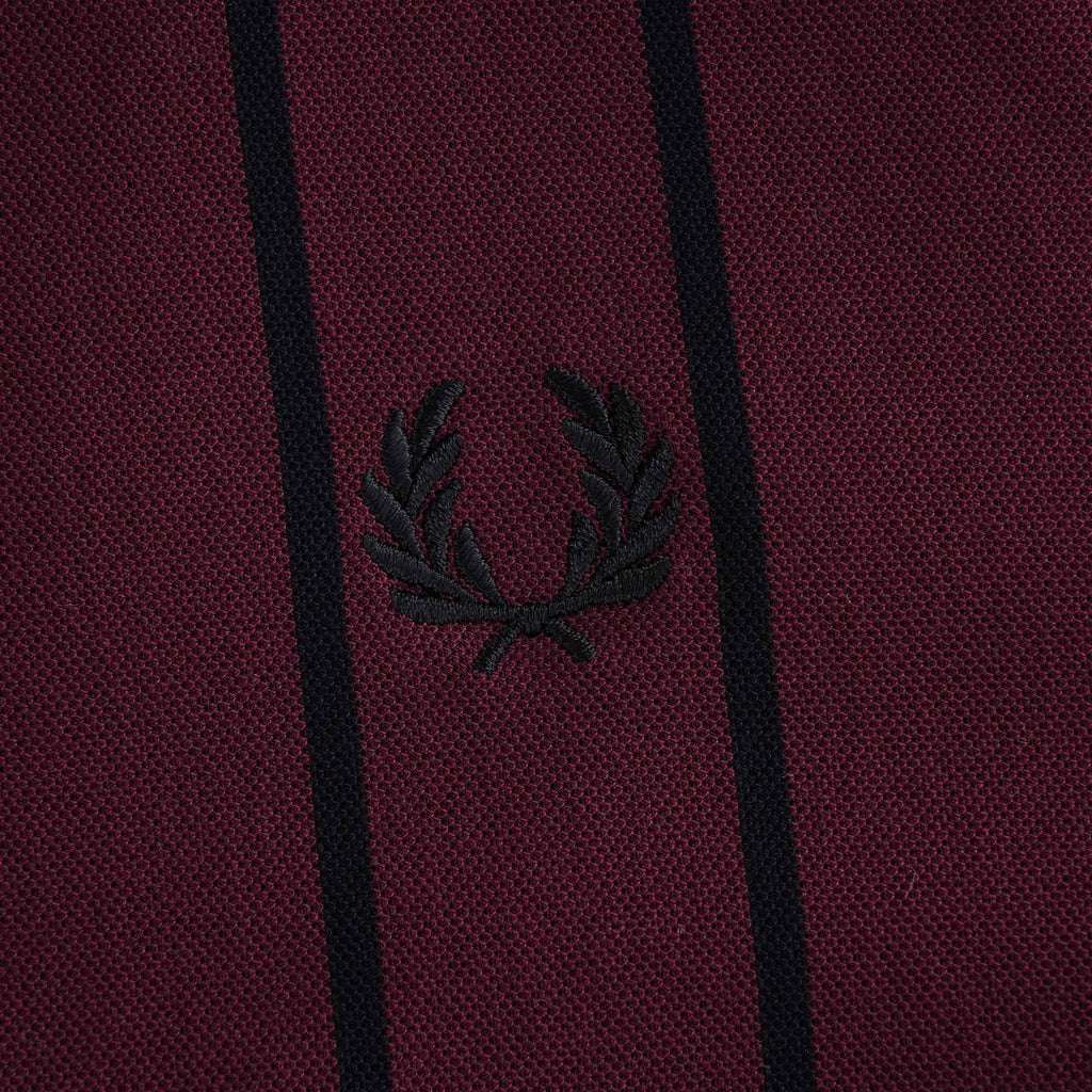 Refined Stripe Polo Shirt - Mahogany