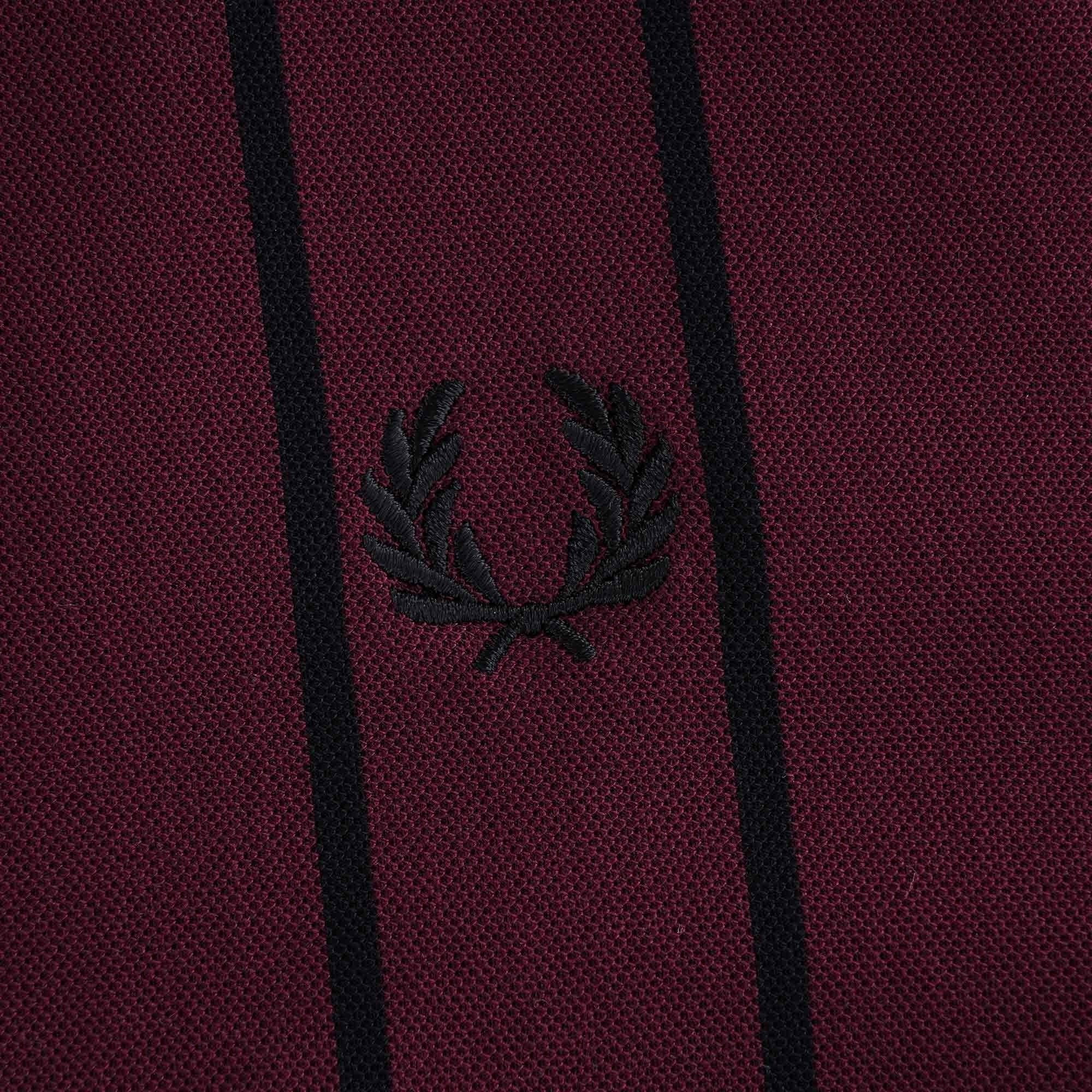 Refined Stripe Polo Shirt - Mahogany