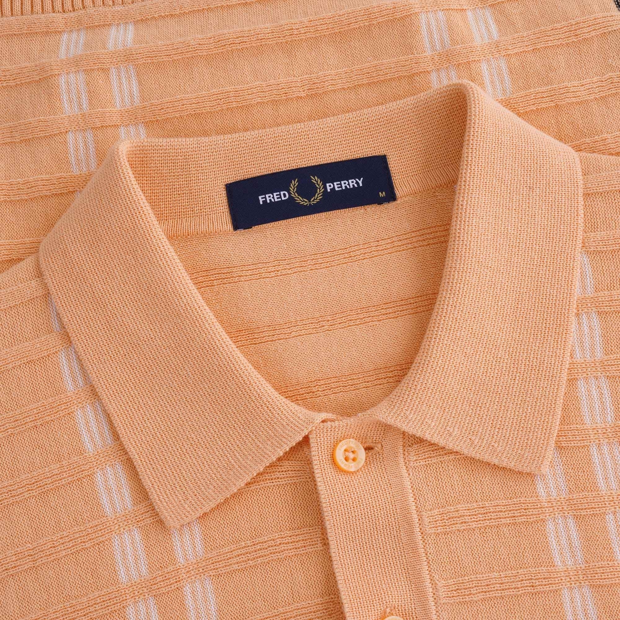 Abstract Check Knitted Shirt - Light Coral