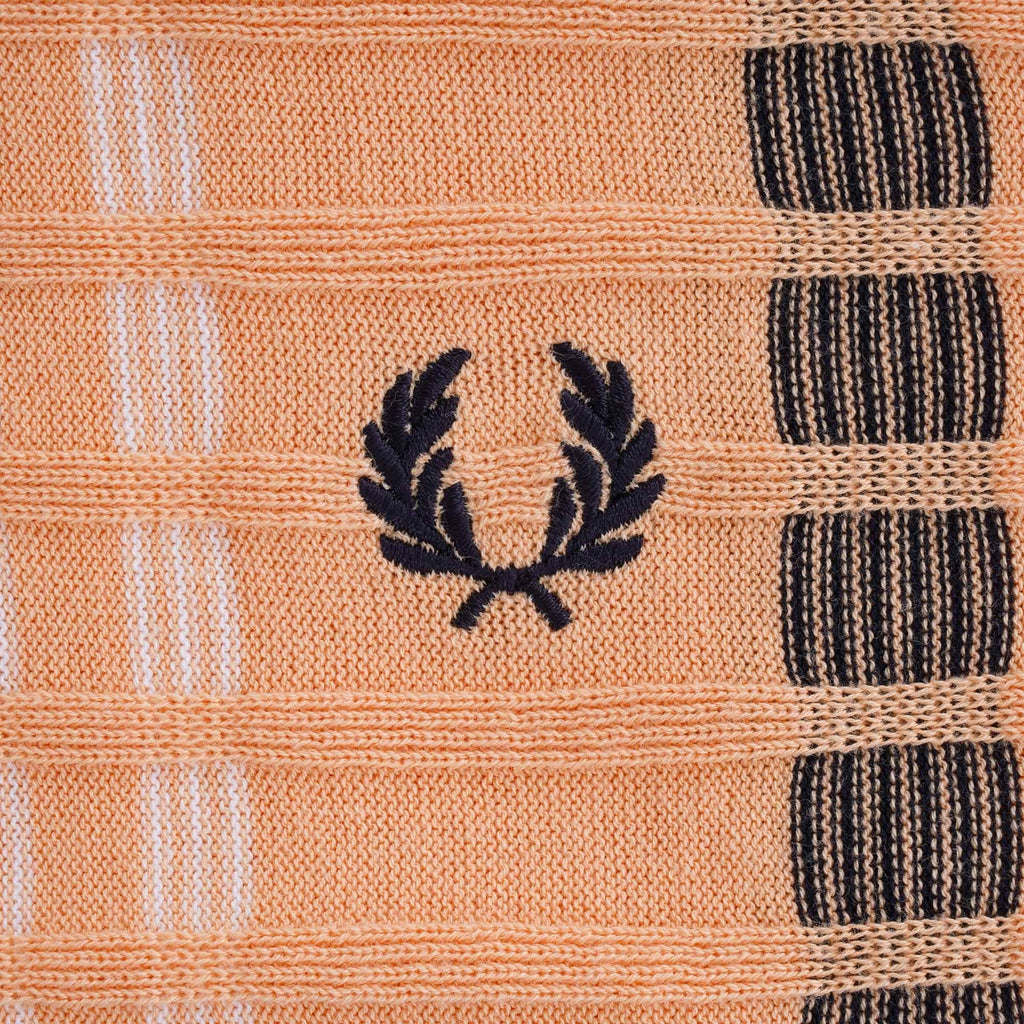 Abstract Check Knitted Shirt - Light Coral