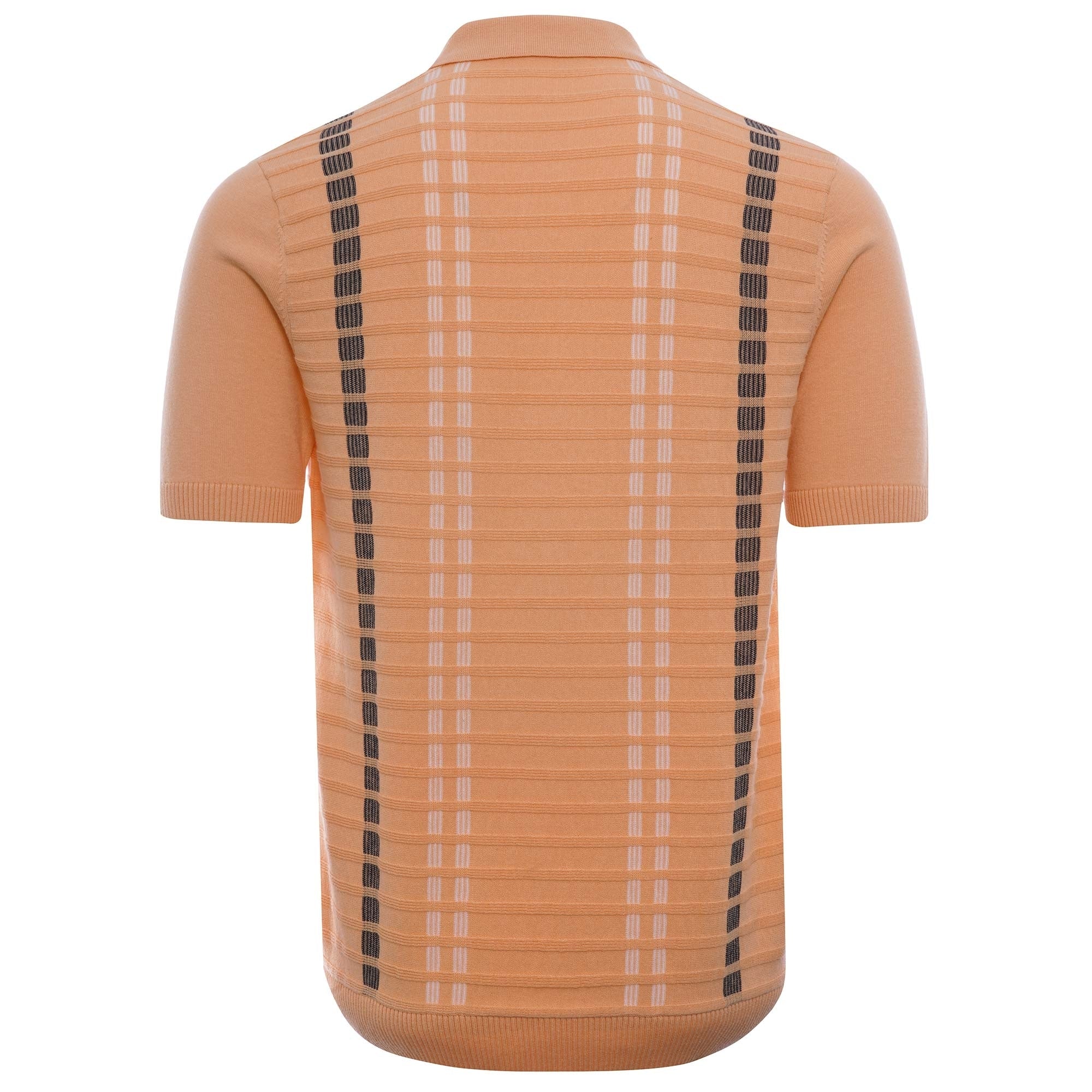 Abstract Check Knitted Shirt - Light Coral