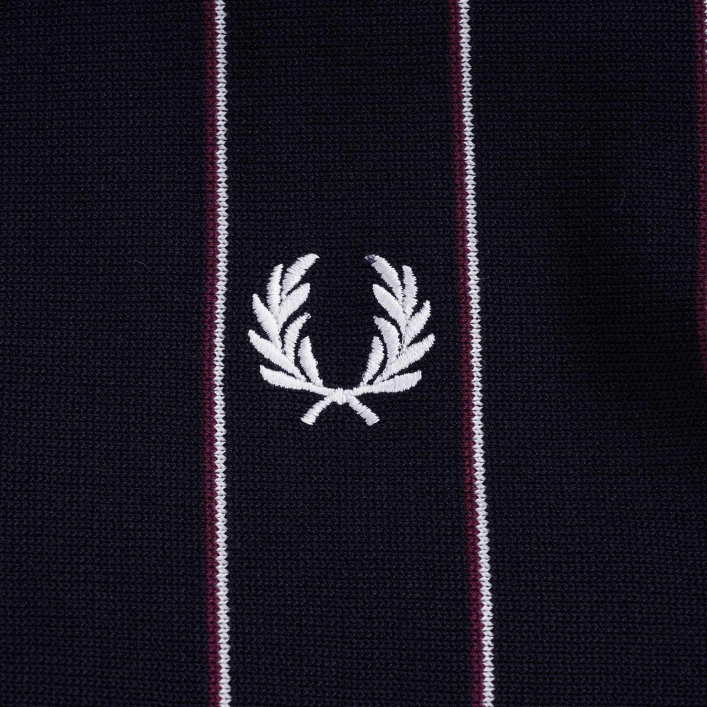 Knitted Panel Track Jacket - Navy