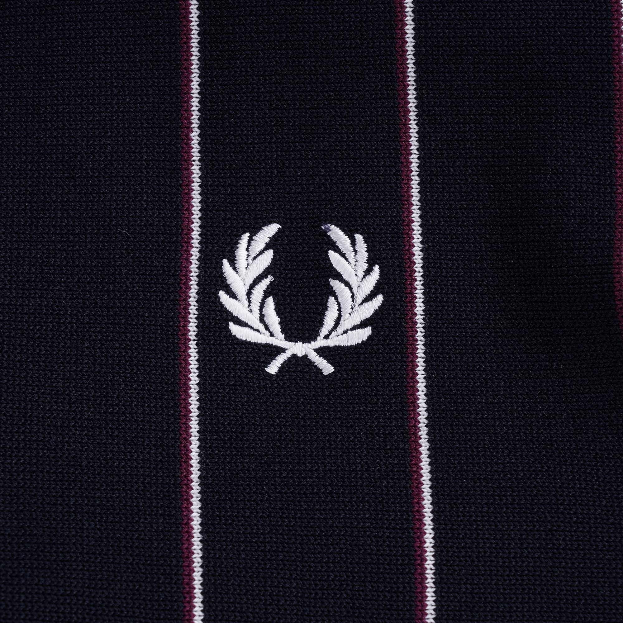 Knitted Panel Track Jacket - Navy