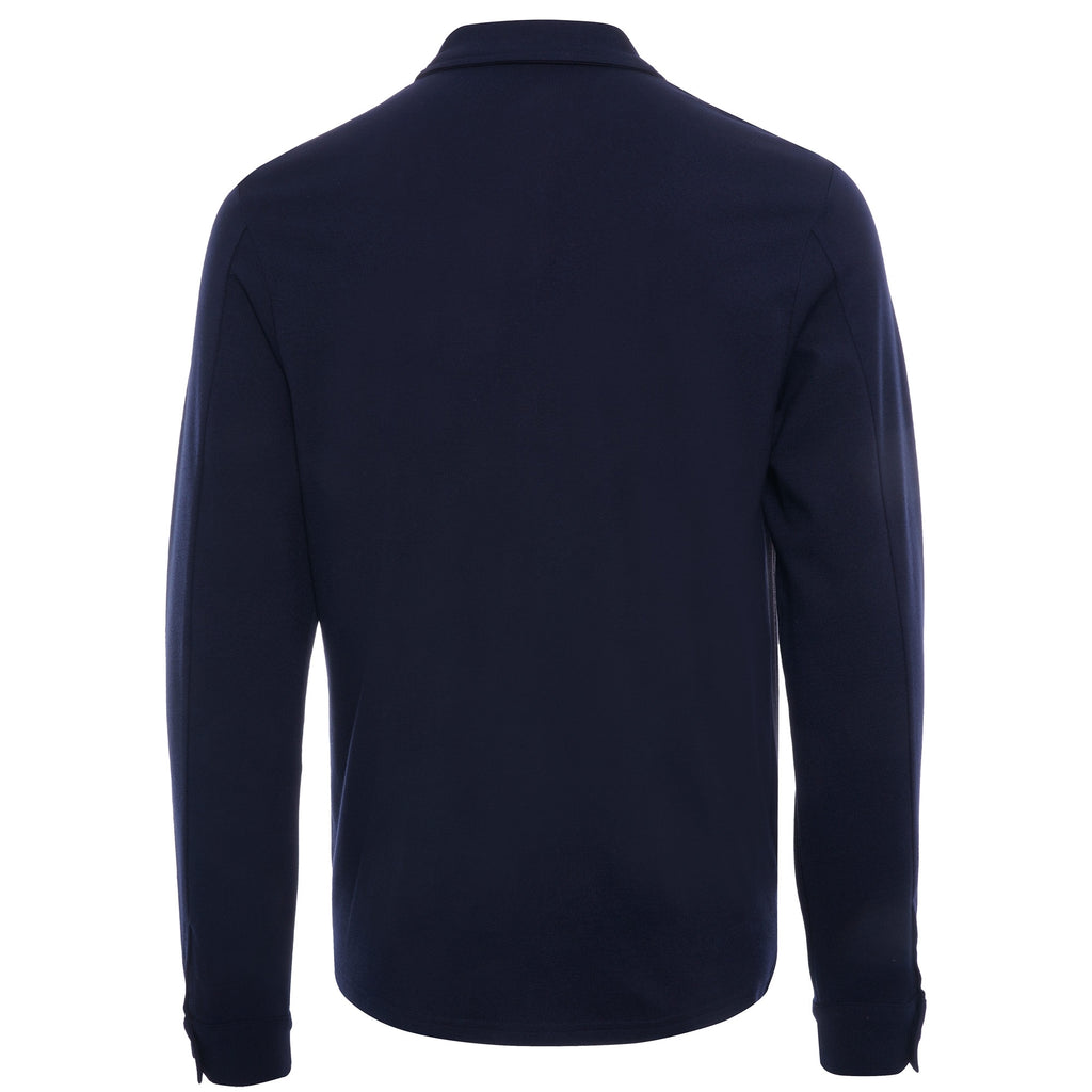 Knitted Panel Track Jacket - Navy