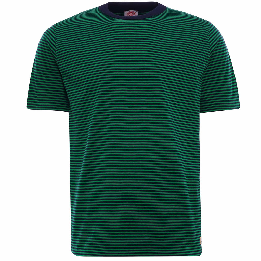 Striped Heritage T-Shirt - Navy/Billard
