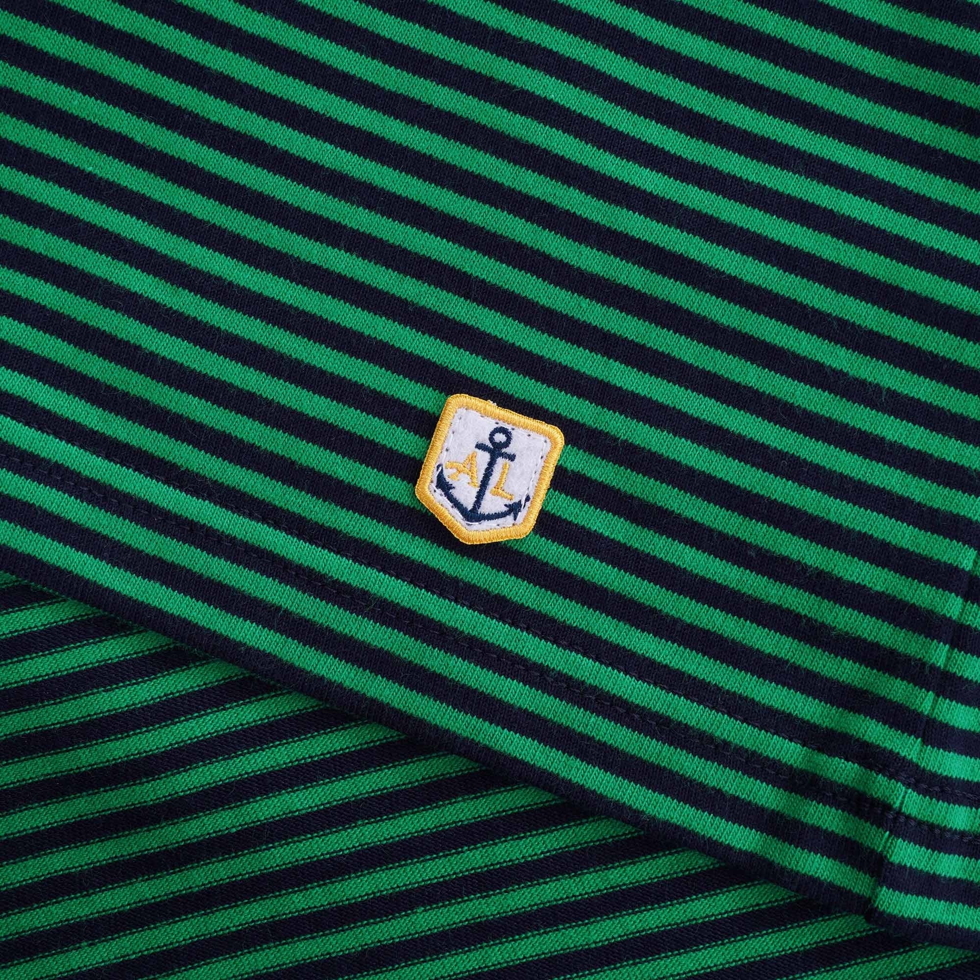 Striped Heritage T-Shirt - Navy/Billard