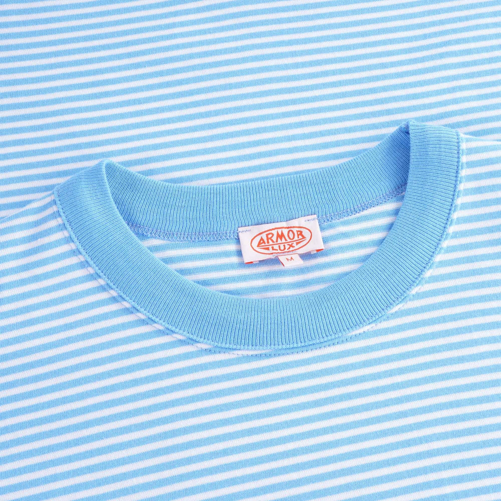 Striped Heritage T-Shirt - Light Blue/White