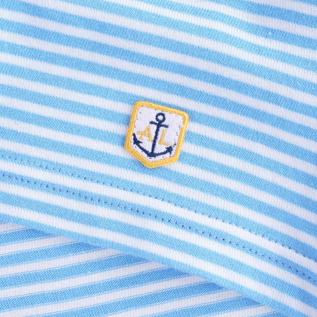 Striped Heritage T-Shirt - Light Blue/White