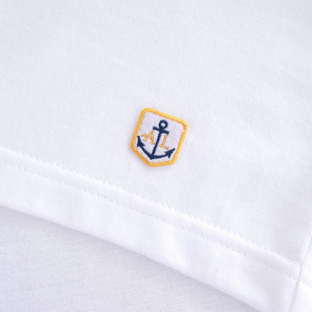 Heritage Cotton Logo T-Shirt - Blanc