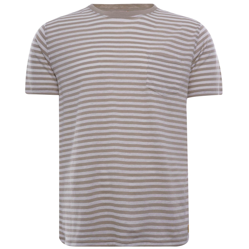 Striped Heritage Pocket T-Shirt - Flax/Nature