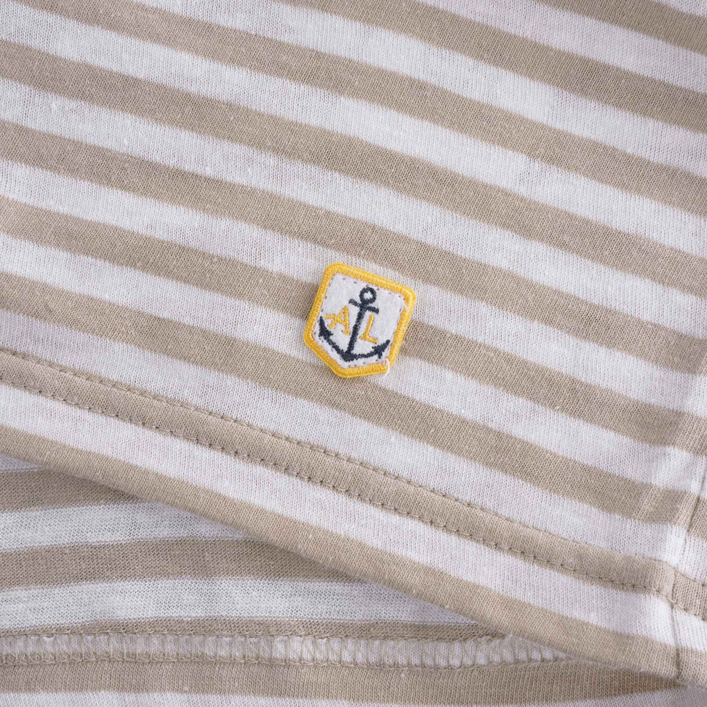Striped Heritage Pocket T-Shirt - Flax/Nature