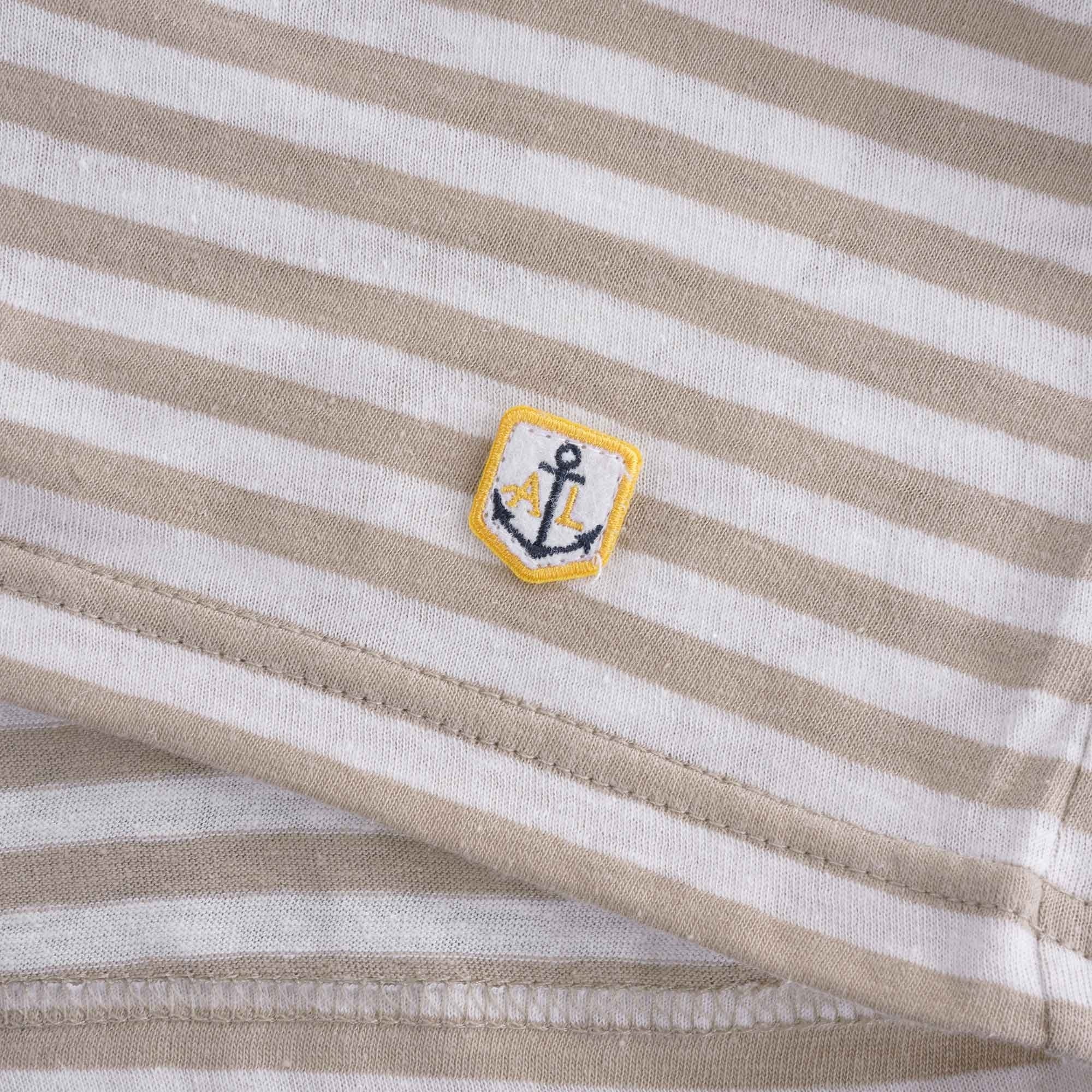 Striped Heritage Pocket T-Shirt - Flax/Nature