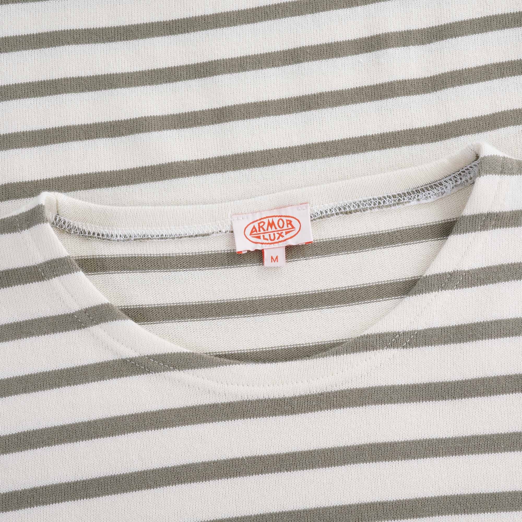 Organic Cotton L/S Mariniere Heritage T-Shirt - Nature/Khaki