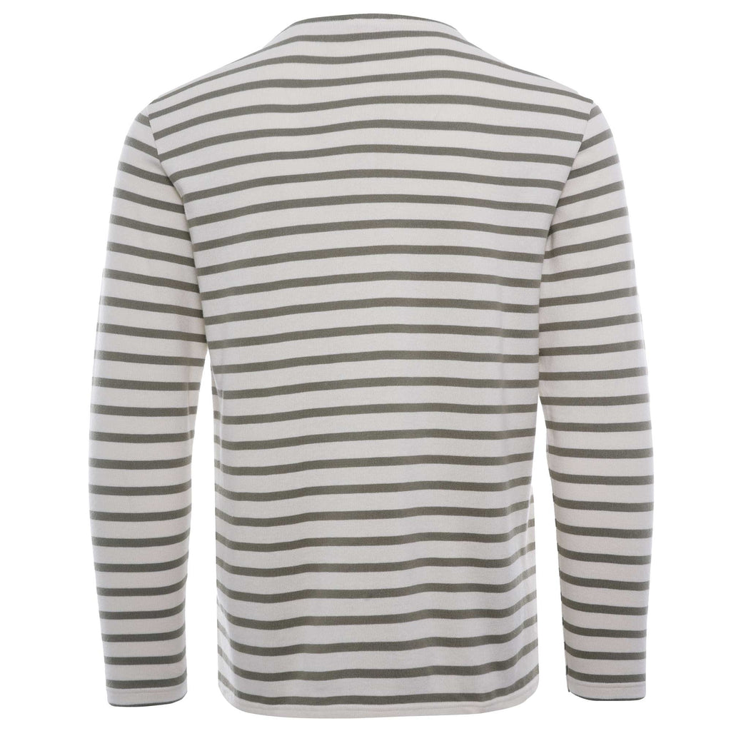 Organic Cotton L/S Mariniere Heritage T-Shirt - Nature/Khaki