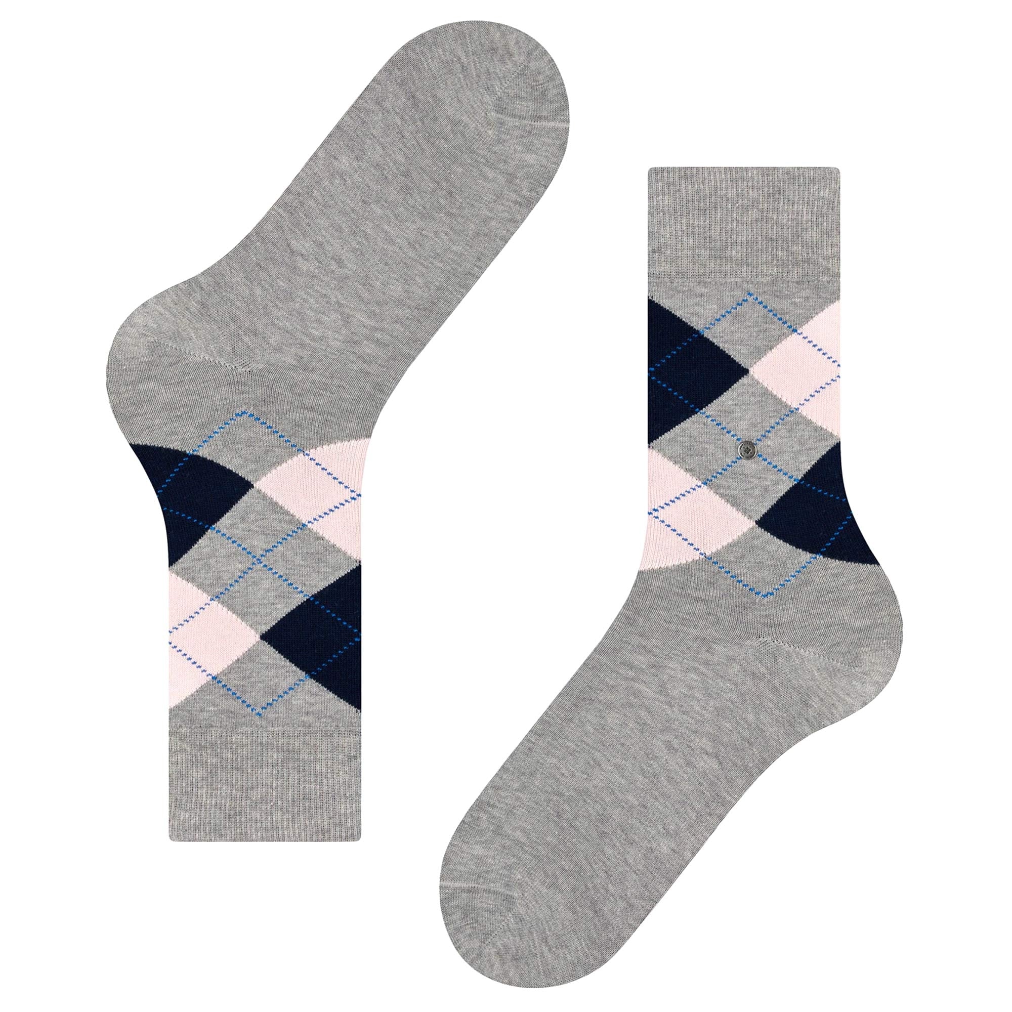 King Soft Combed Socks - Grey/Pink