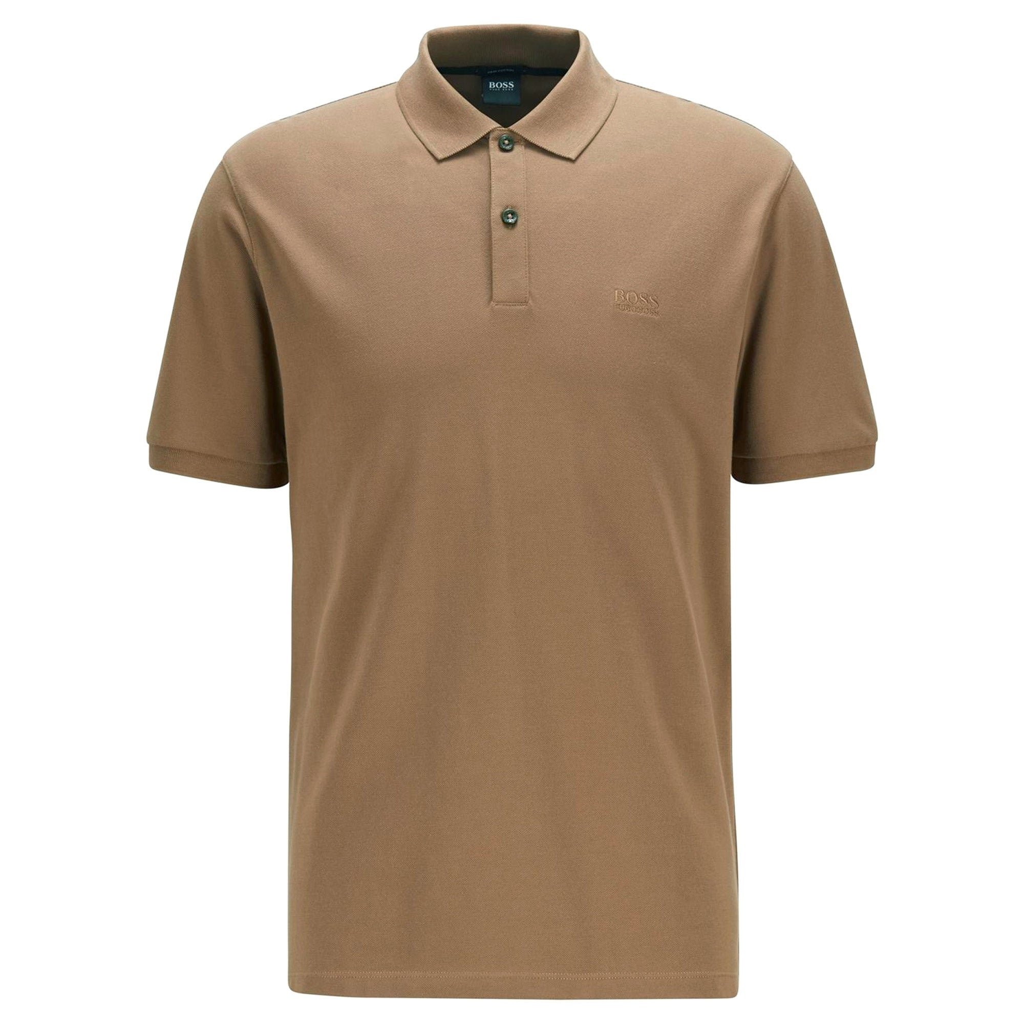 Boss Regular-Fit Polo Shirt Pima-Cotton Piqu  - Beige