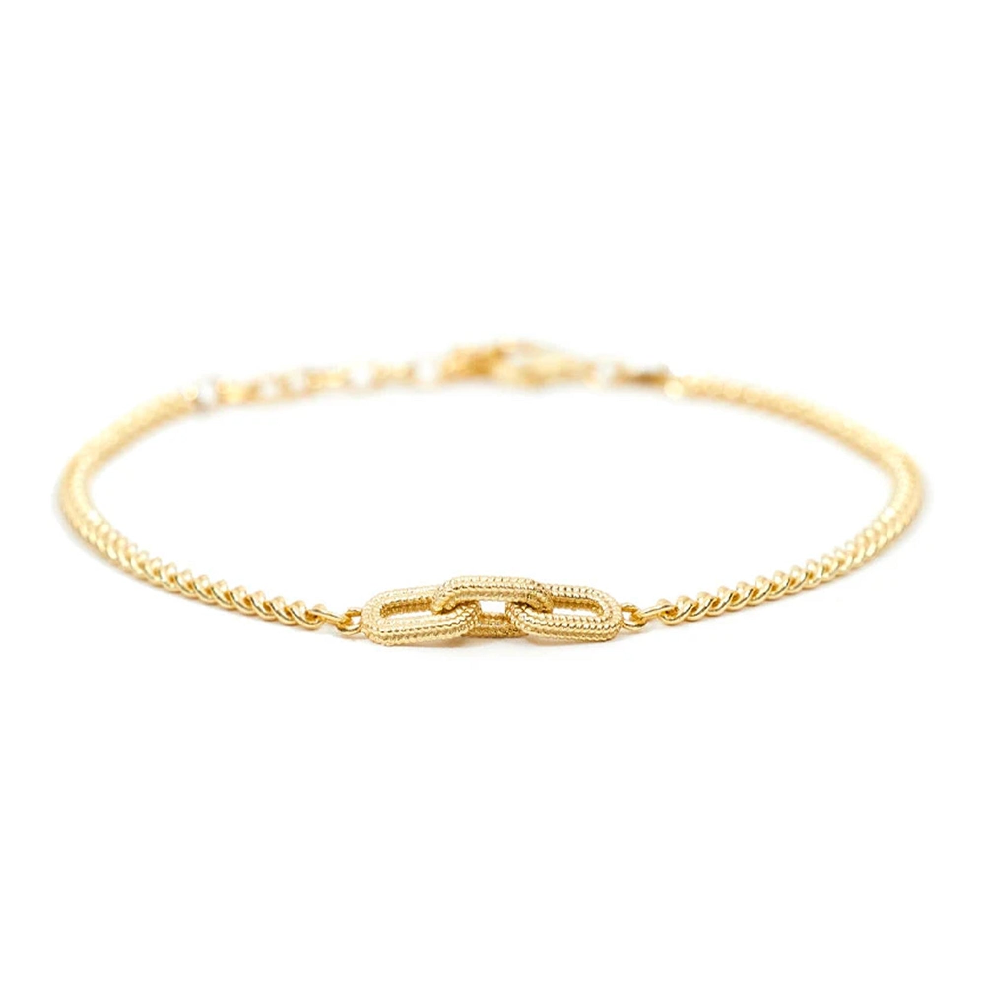Gold Plated Silver Corda Bracelet - Gold